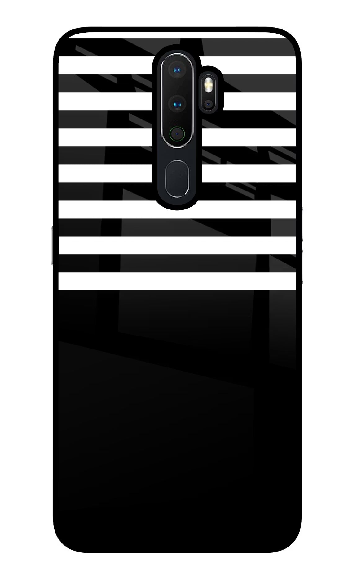 Black and White Print Oppo A5 2020/A9 2020 Glass Case - Black and White Print Oppo A5 2020/A9 2020 Glass Case Black and White Print Oppo A5 2020/A9 2020 Glass Case