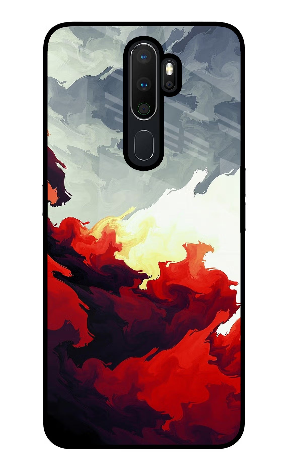Fire Cloud Oppo A5 2020/A9 2020 Glass Case - Fire Cloud Oppo A5 2020/A9 2020 Glass Case Fire Cloud Oppo A5 2020/A9 2020 Glass Case