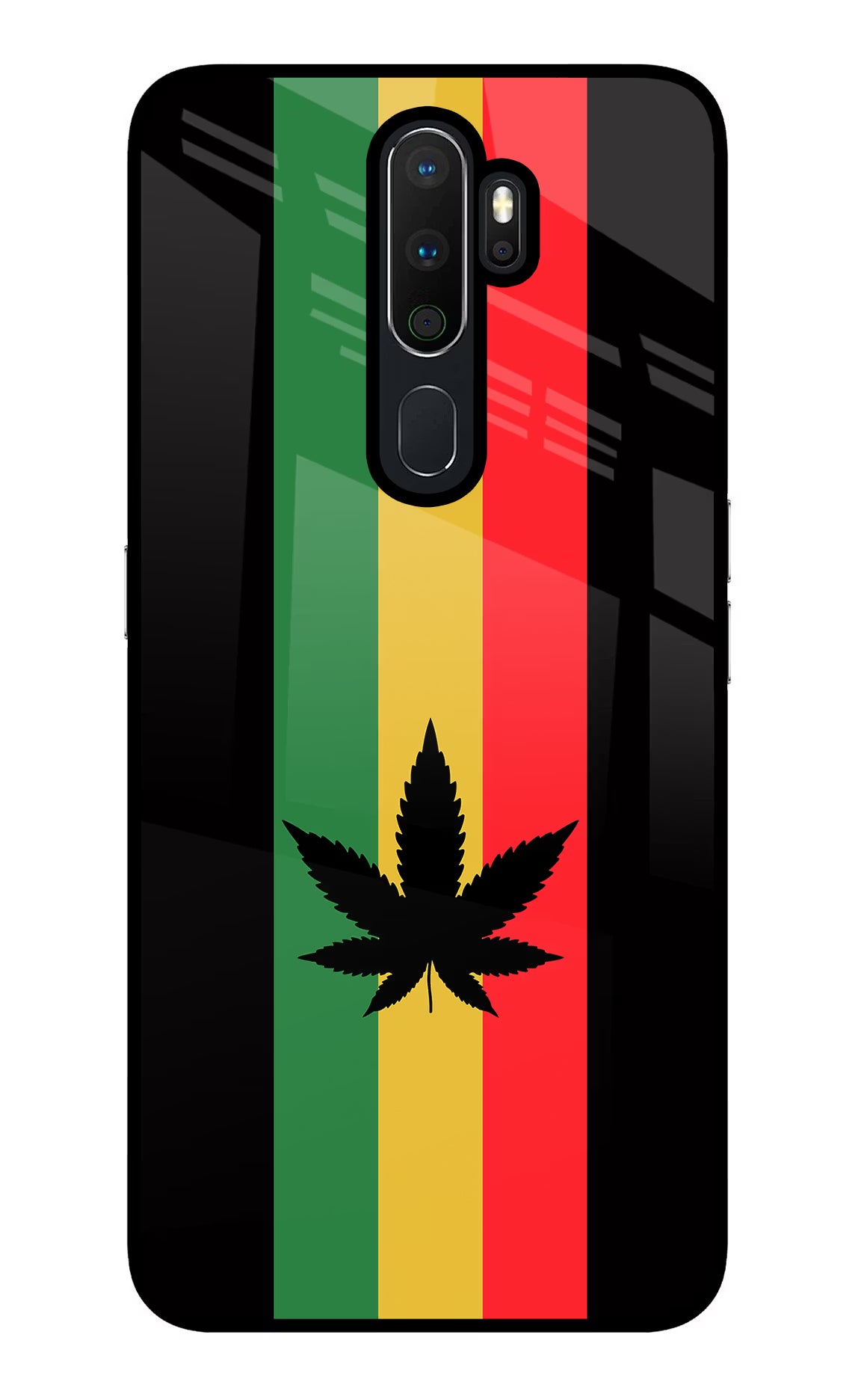 Weed Flag Oppo A5 2020/A9 2020 Glass Case - Weed Flag Oppo A5 2020/A9 2020 Glass Case Weed Flag Oppo A5 2020/A9 2020 Glass Case