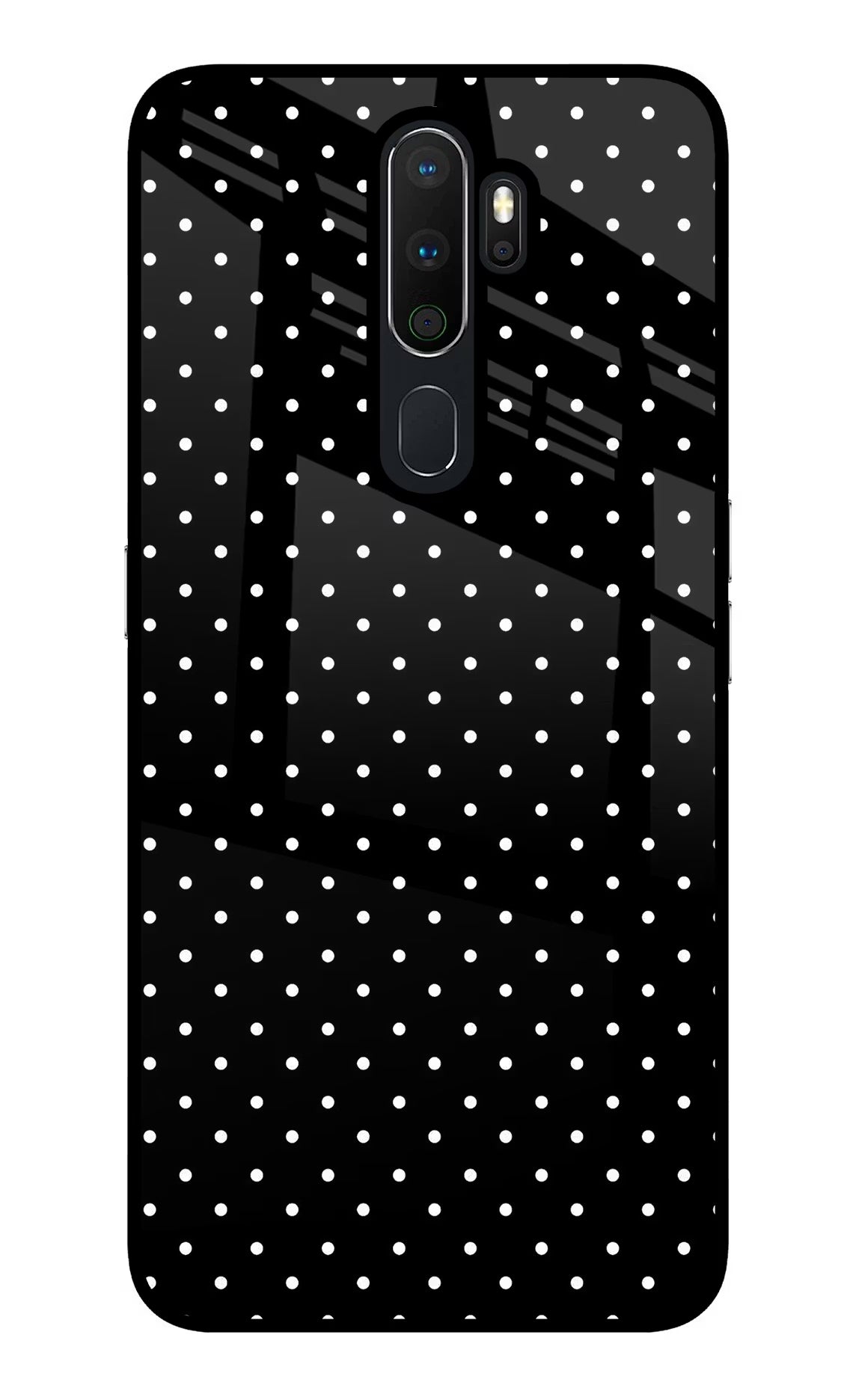 White Dots Oppo A5 2020/A9 2020 Glass Case - White Dots Oppo A5 2020/A9 2020 Glass Case White Dots Oppo A5 2020/A9 2020 Glass Case