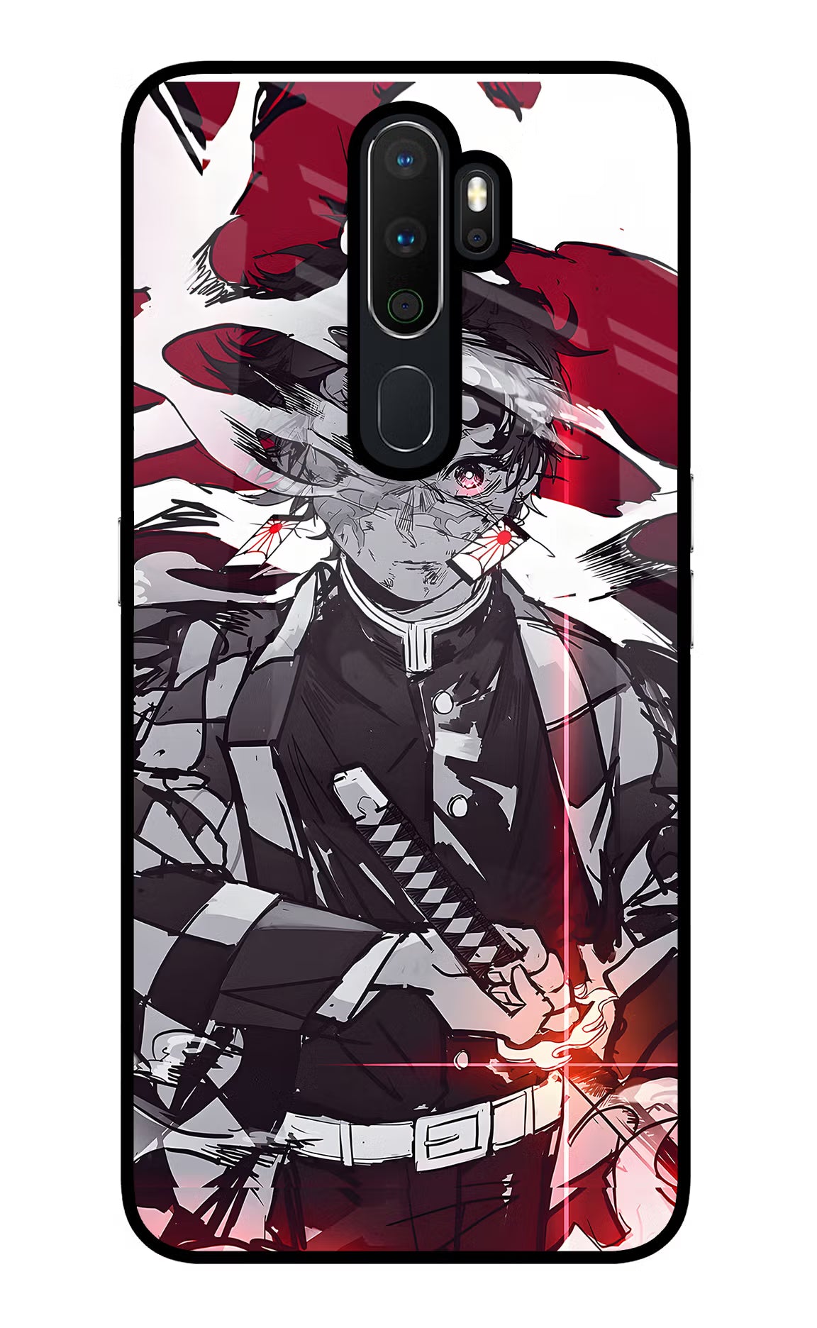 Demon Slayer Oppo A5 2020/A9 2020 Glass Case - Demon Slayer Oppo A5 2020/A9 2020 Glass Case Demon Slayer Oppo A5 2020/A9 2020 Glass Case