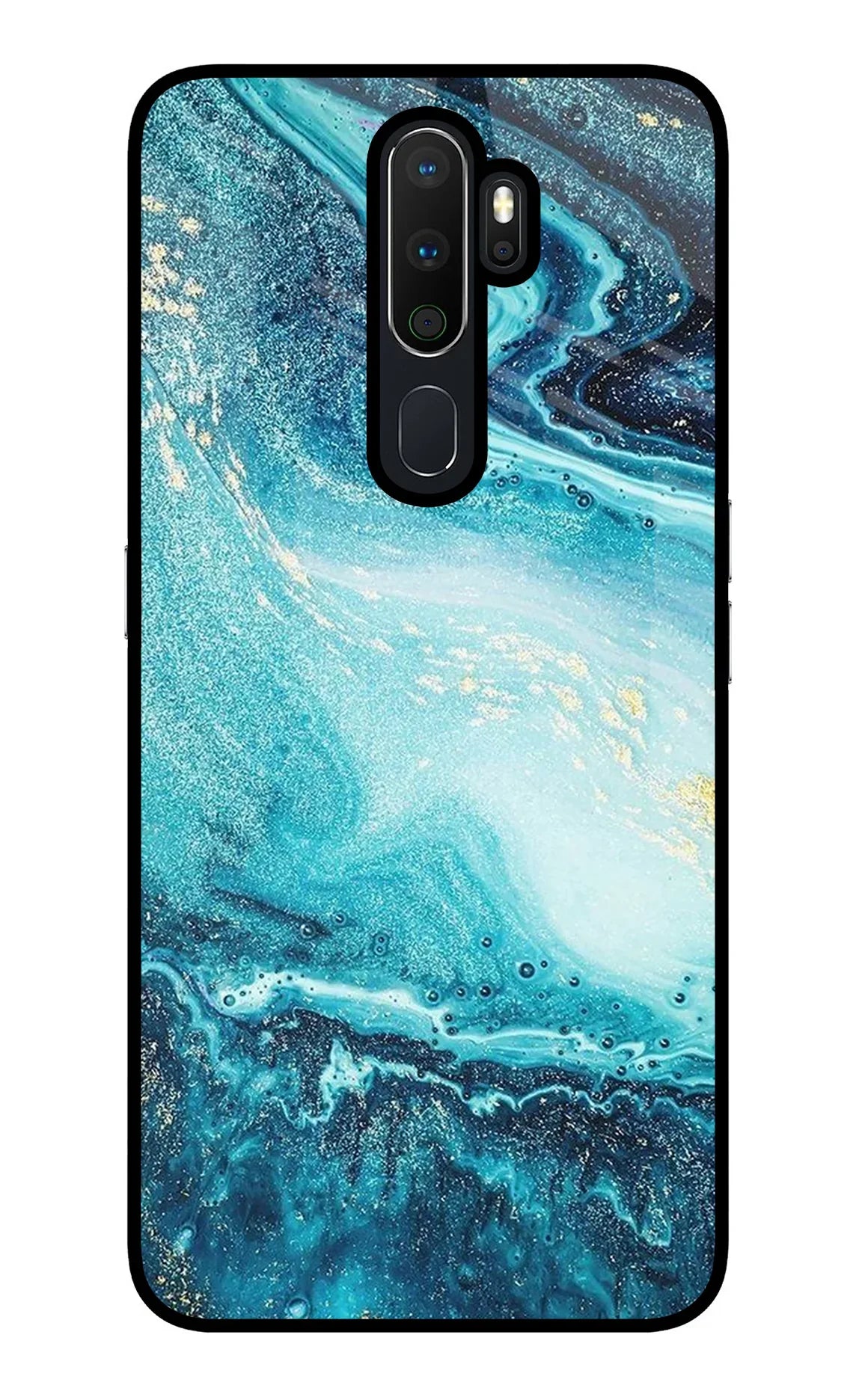 Blue Glitter Marble Oppo A5 2020/A9 2020 Glass Case - Blue Glitter Marble Oppo A5 2020/A9 2020 Glass Case Blue Glitter Marble Oppo A5 2020/A9 2020 Glass Case