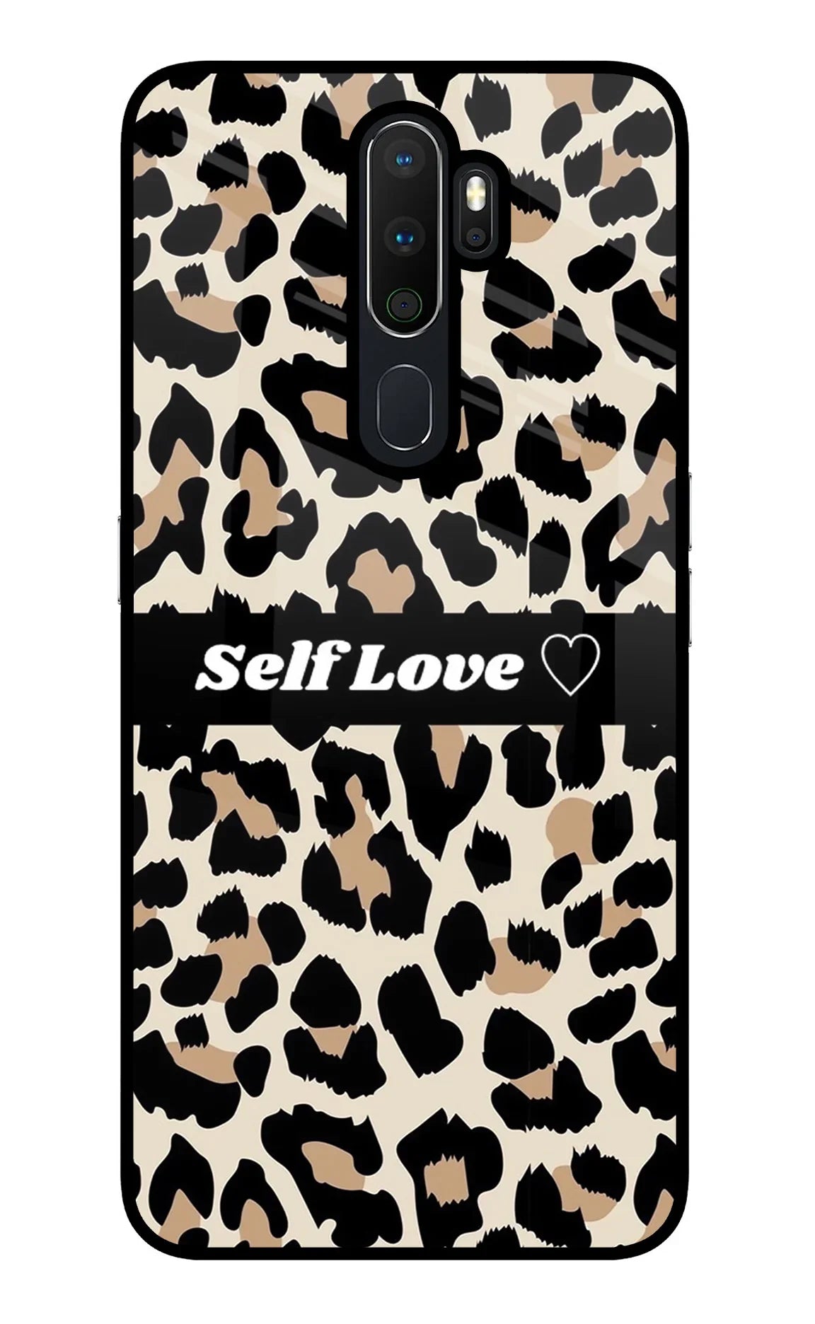 Leopard Print Self Love Oppo A5 2020/A9 2020 Glass Case - Leopard Print Self Love Oppo A5 2020/A9 2020 Glass Case Leopard Print Self Love Oppo A5 2020/A9 2020 Glass Case