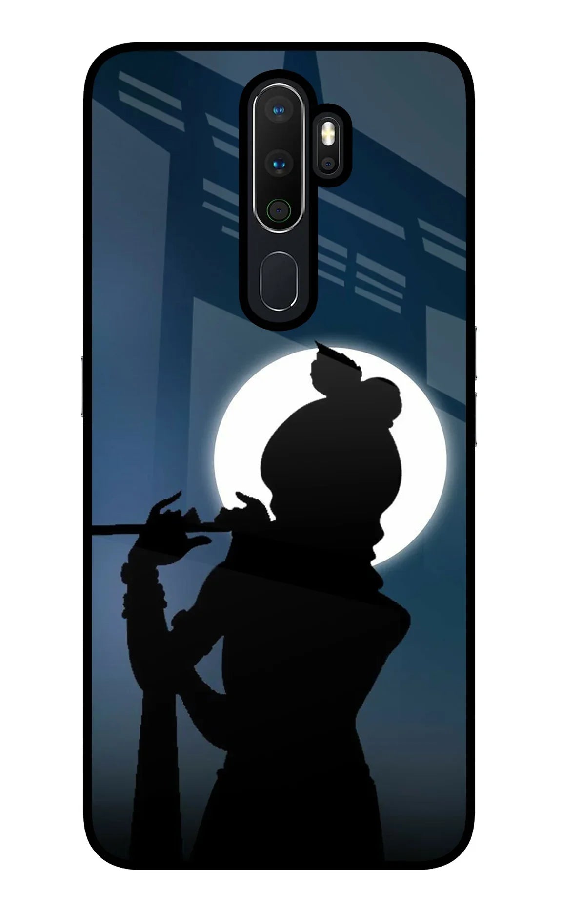 Shri Krishna Silhouette Oppo A5 2020/A9 2020 Glass Case - Shri Krishna Silhouette Oppo A5 2020/A9 2020 Glass Case Shri Krishna Silhouette Oppo A5 2020/A9 2020 Glass Case