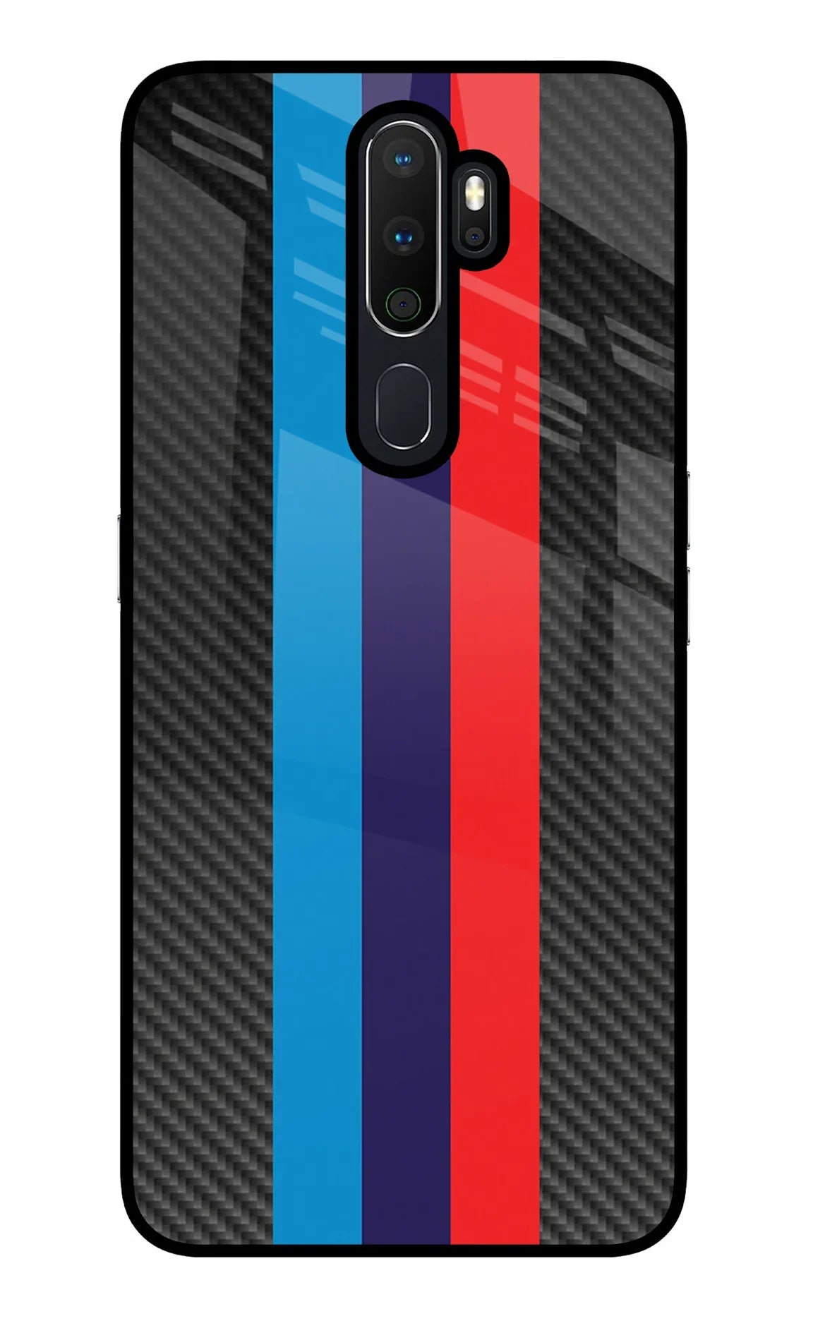 BMW Stripes Pattern Oppo A5 2020/A9 2020 Glass Case - BMW Stripes Pattern Oppo A5 2020/A9 2020 Glass Case BMW Stripes Pattern Oppo A5 2020/A9 2020 Glass Case