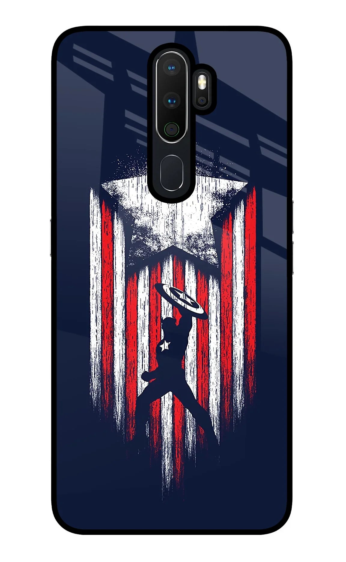 Captain America Marvel Art Oppo A5 2020/A9 2020 Glass Case - Captain America Marvel Art Oppo A5 2020/A9 2020 Glass Case Captain America Marvel Art Oppo A5 2020/A9 2020 Glass Case