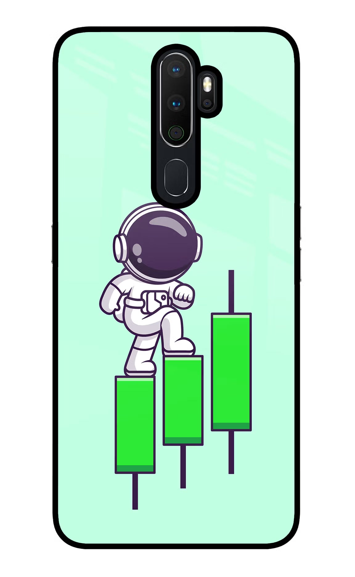 Astronaut Trader Oppo A5 2020/A9 2020 Glass Case - Astronaut Trader Oppo A5 2020/A9 2020 Glass Case Astronaut Trader Oppo A5 2020/A9 2020 Glass Case