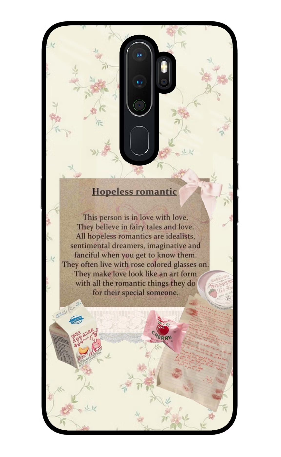 Hopeless Romantic Oppo A5 2020/A9 2020 Glass Case - Hopeless Romantic Oppo A5 2020/A9 2020 Glass Case Hopeless Romantic Oppo A5 2020/A9 2020 Glass Case