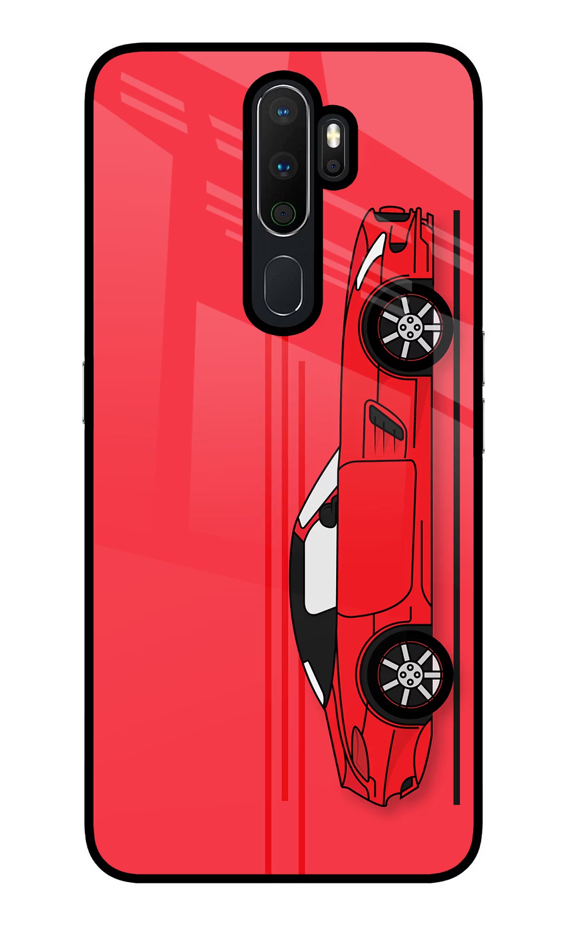 Red Velocity Oppo A5 2020/A9 2020 Glass Case - Red Velocity Oppo A5 2020/A9 2020 Glass Case Red Velocity Oppo A5 2020/A9 2020 Glass Case