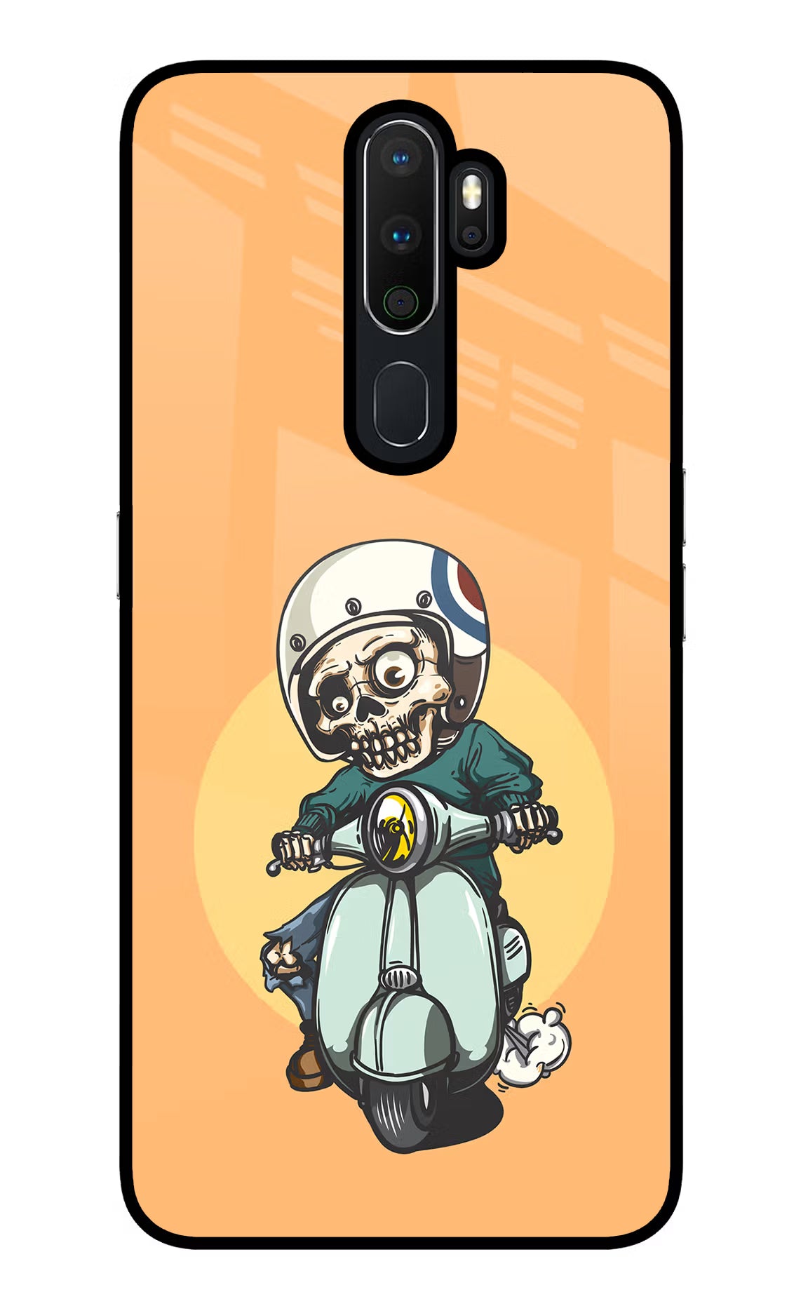 Undead Biker Oppo A5 2020/A9 2020 Glass Case - Undead Biker Oppo A5 2020/A9 2020 Glass Case Undead Biker Oppo A5 2020/A9 2020 Glass Case