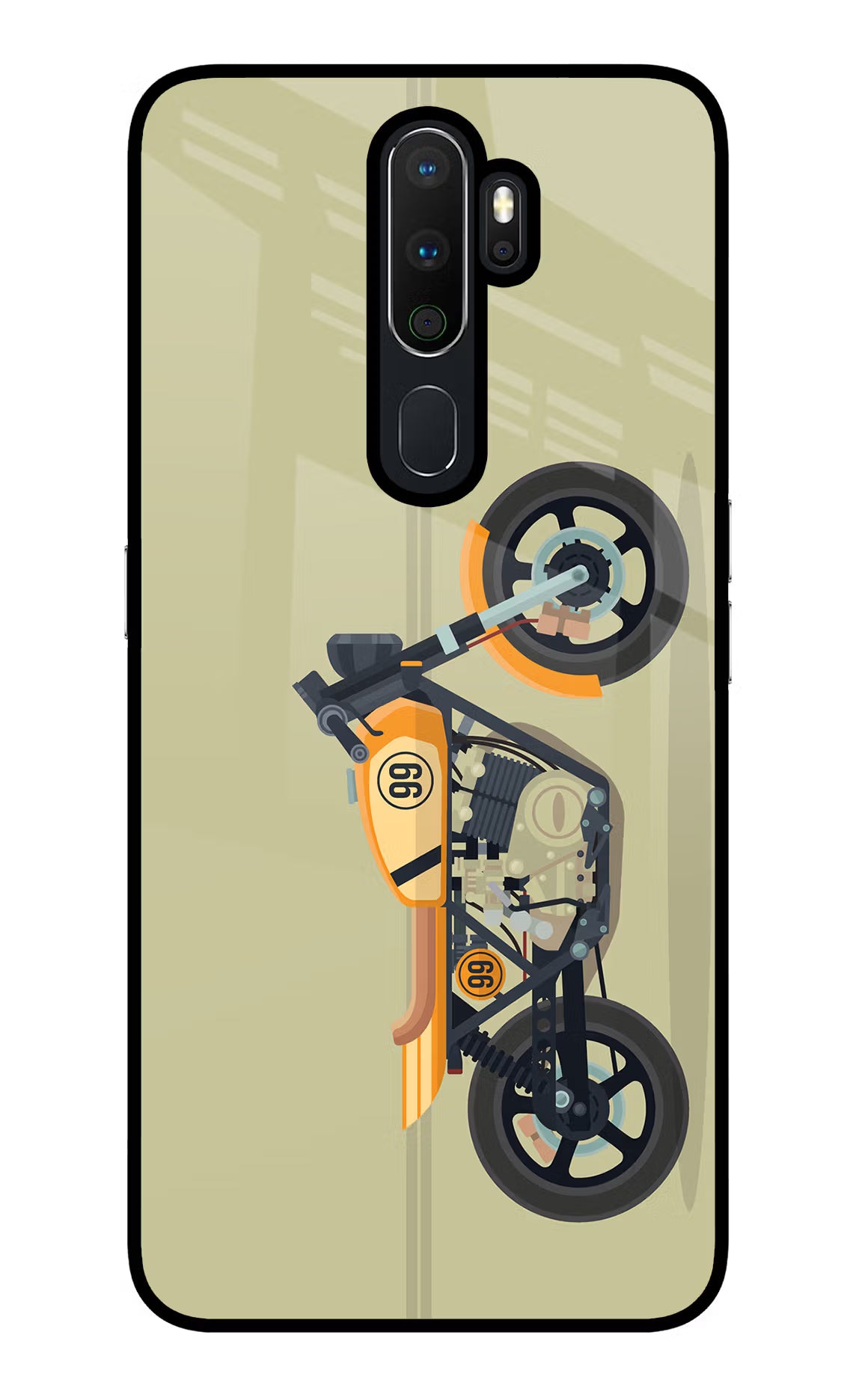 Vertical Speedster Oppo A5 2020/A9 2020 Glass Case - Vertical Speedster Oppo A5 2020/A9 2020 Glass Case Vertical Speedster Oppo A5 2020/A9 2020 Glass Case