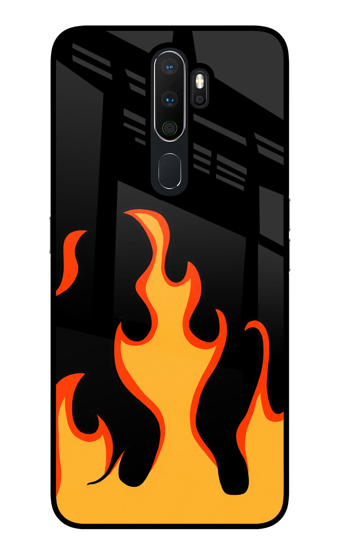 Fired Up – Black Oppo A5 2020/A9 2020 Glass Case - Fired Up – Black Oppo A5 2020/A9 2020 Glass Case Fired Up – Black Oppo A5 2020/A9 2020 Glass Case