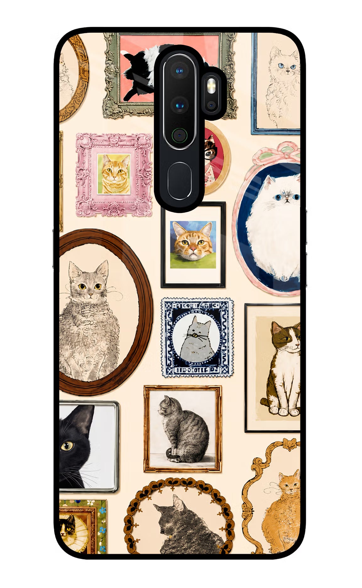 Mirror Cats Oppo A5 2020/A9 2020 Glass Case - Mirror Cats Oppo A5 2020/A9 2020 Glass Case Mirror Cats Oppo A5 2020/A9 2020 Glass Case