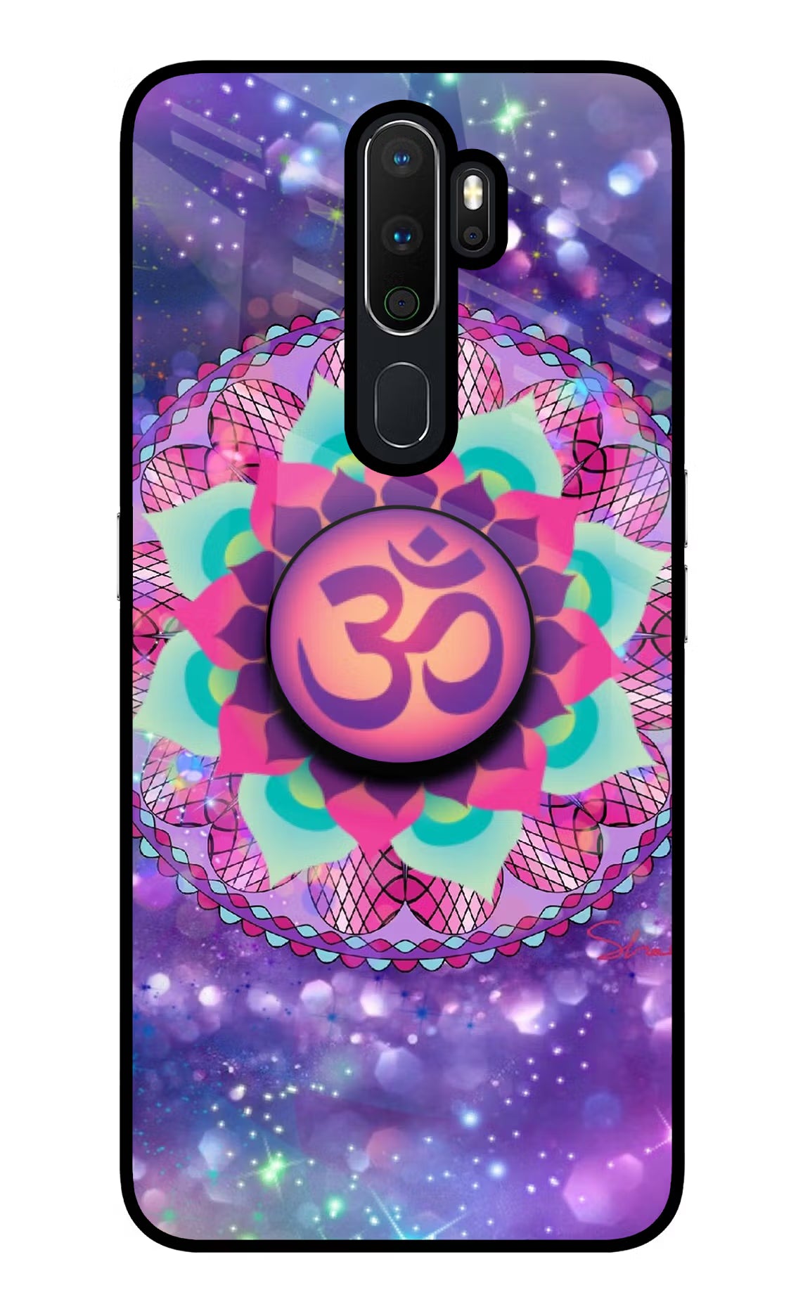 Om Purple Oppo A5 2020/A9 2020 Glass Case - Om Purple Oppo A5 2020/A9 2020 Glass Case Om Purple Oppo A5 2020/A9 2020 Glass Case