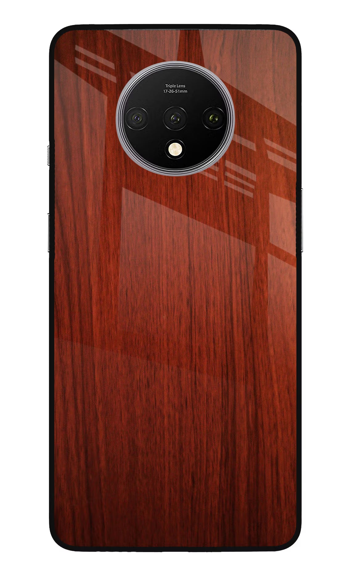 Wooden Plain Pattern Oneplus 7T Glass Case - Wooden Plain Pattern Oneplus 7T Glass Case Wooden Plain Pattern Oneplus 7T Glass Case