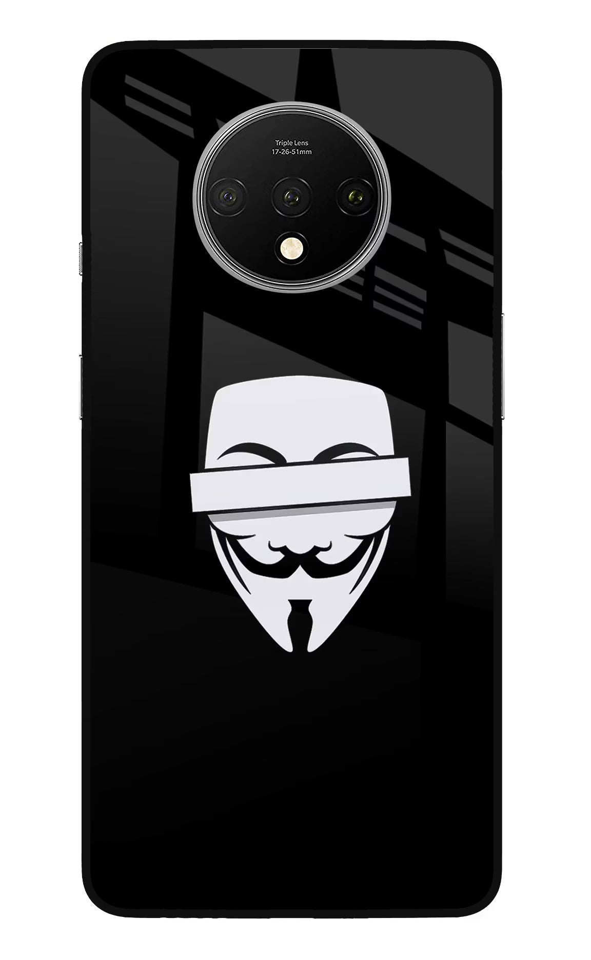 Anonymous Face Oneplus 7T Glass Case - Anonymous Face Oneplus 7T Glass Case Anonymous Face Oneplus 7T Glass Case
