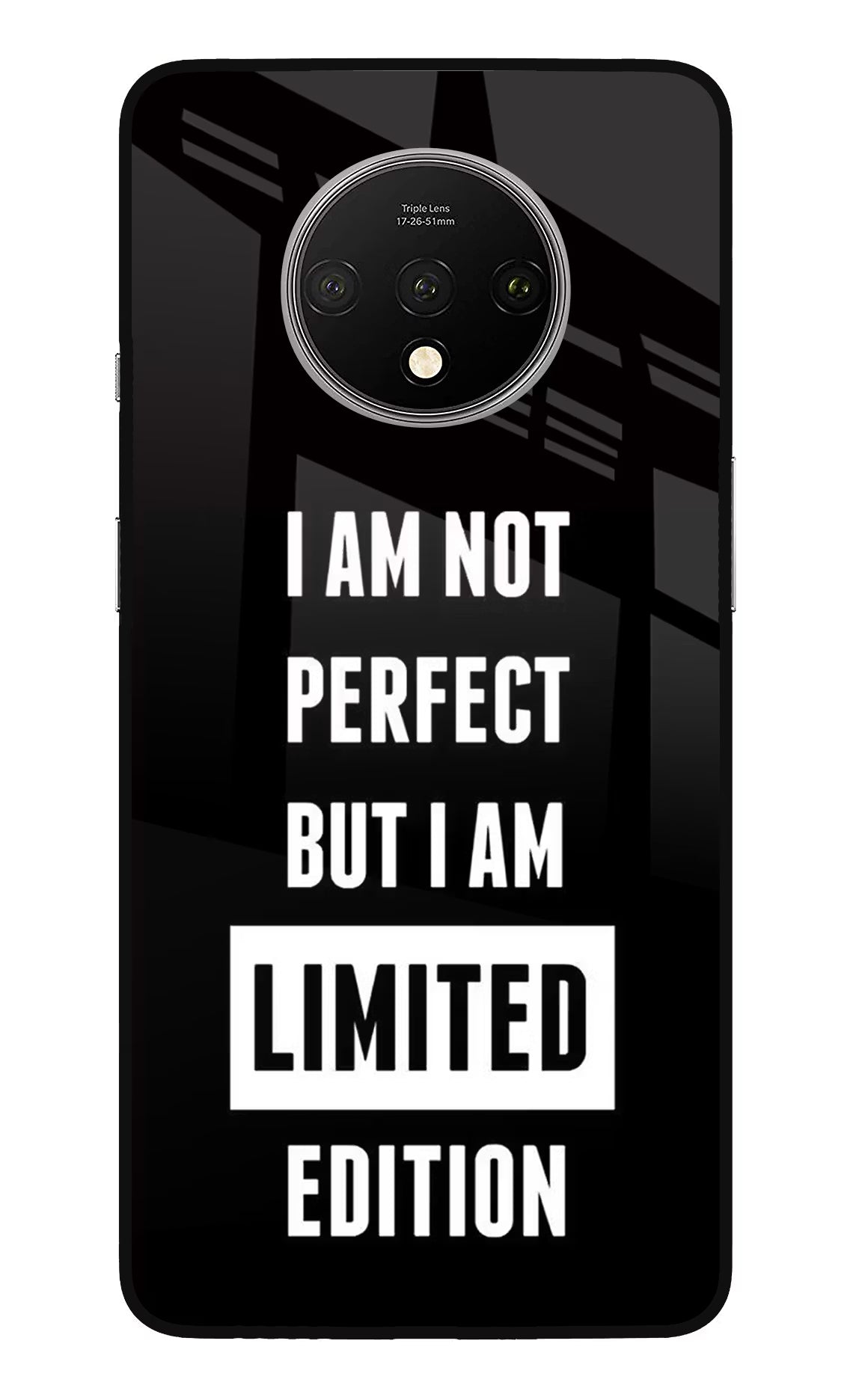 I Am Not Perfect But I Am Limited Edition Oneplus 7T Glass Case - I Am Not Perfect But I Am Limited Edition Oneplus 7T Glass Case I Am Not Perfect But I Am Limited Edition Oneplus 7T Glass Case
