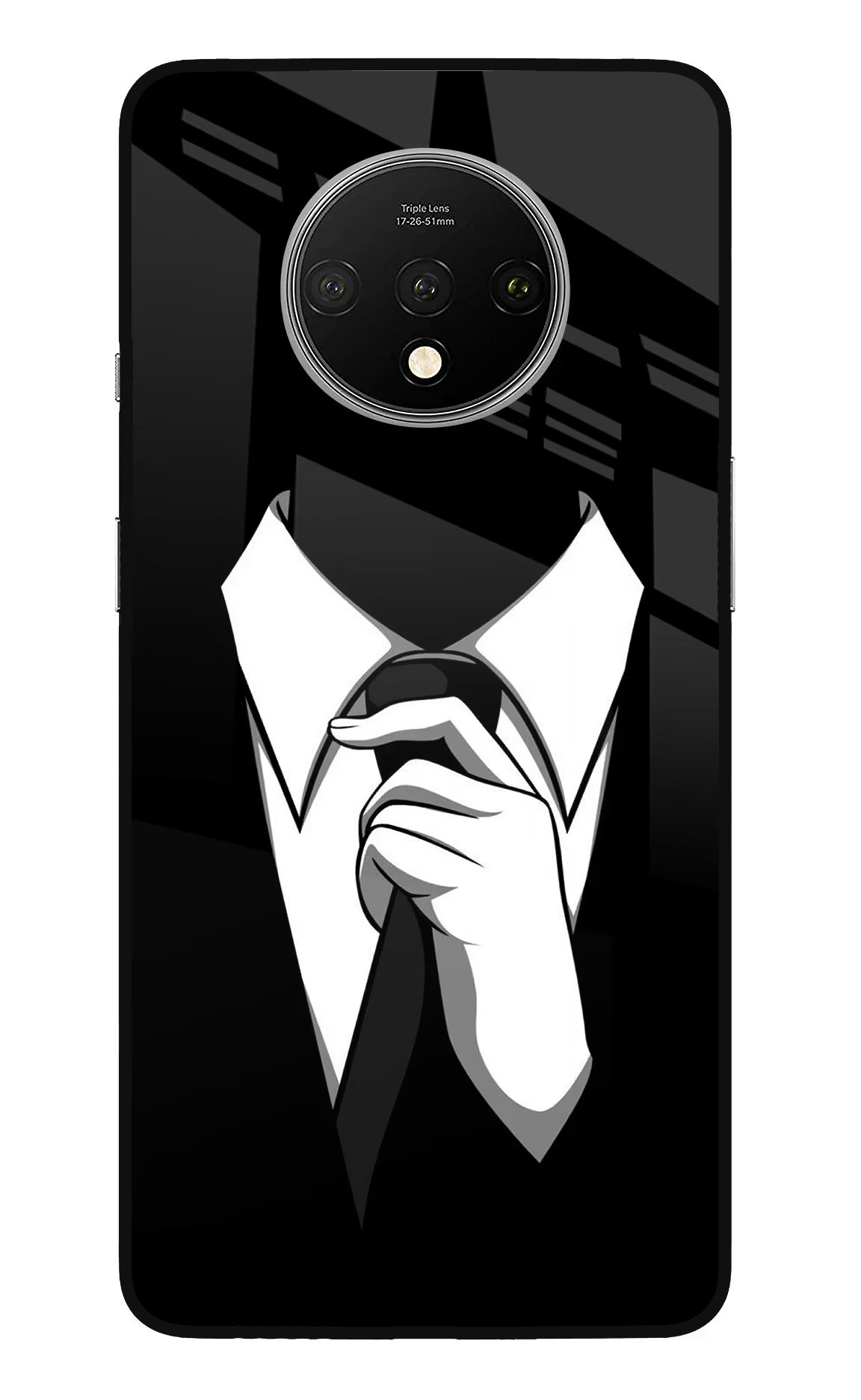 Black Tie Oneplus 7T Glass Case - Black Tie Oneplus 7T Glass Case Black Tie Oneplus 7T Glass Case