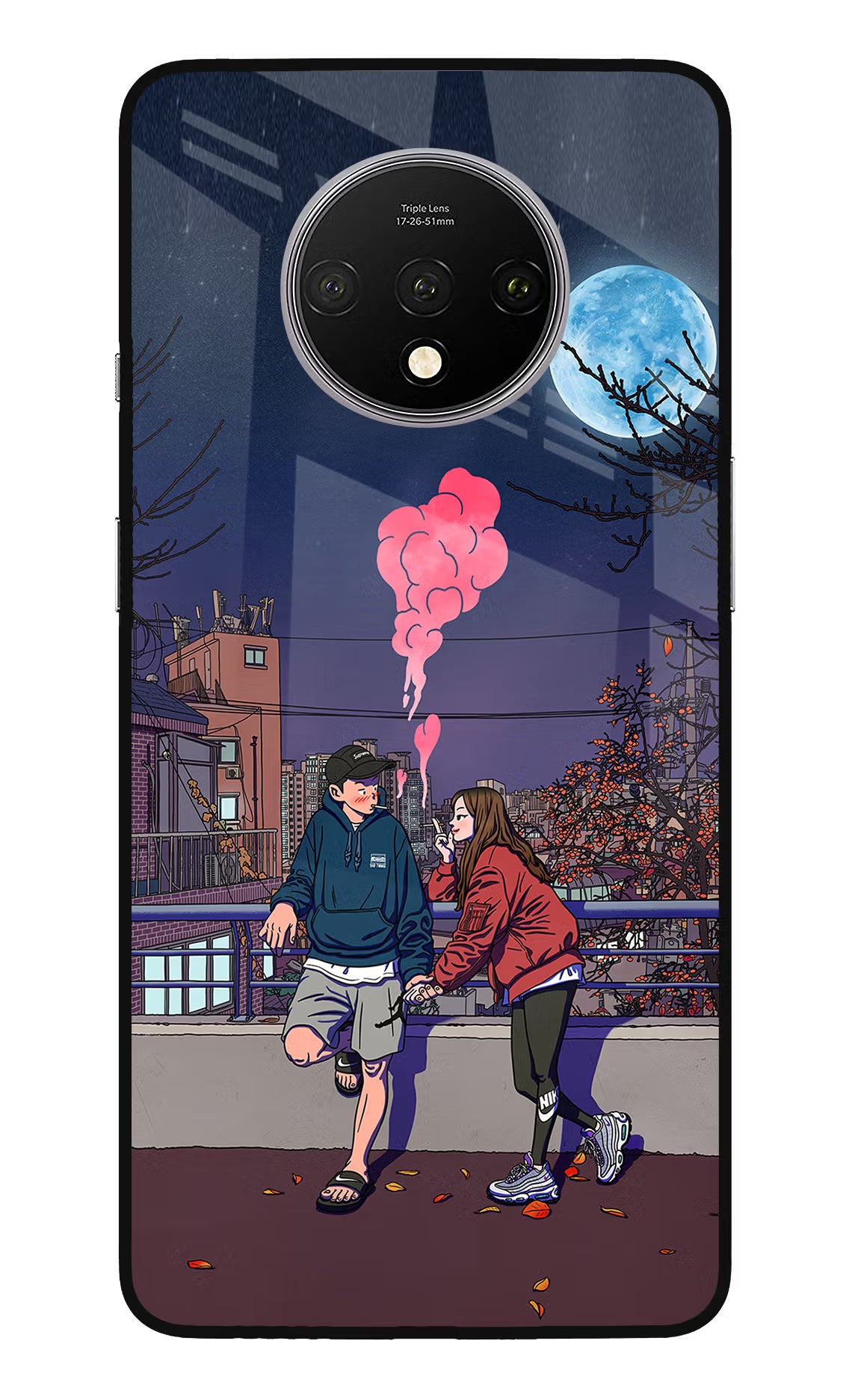 Chilling Couple Oneplus 7T Glass Case - Chilling Couple Oneplus 7T Glass Case Chilling Couple Oneplus 7T Glass Case