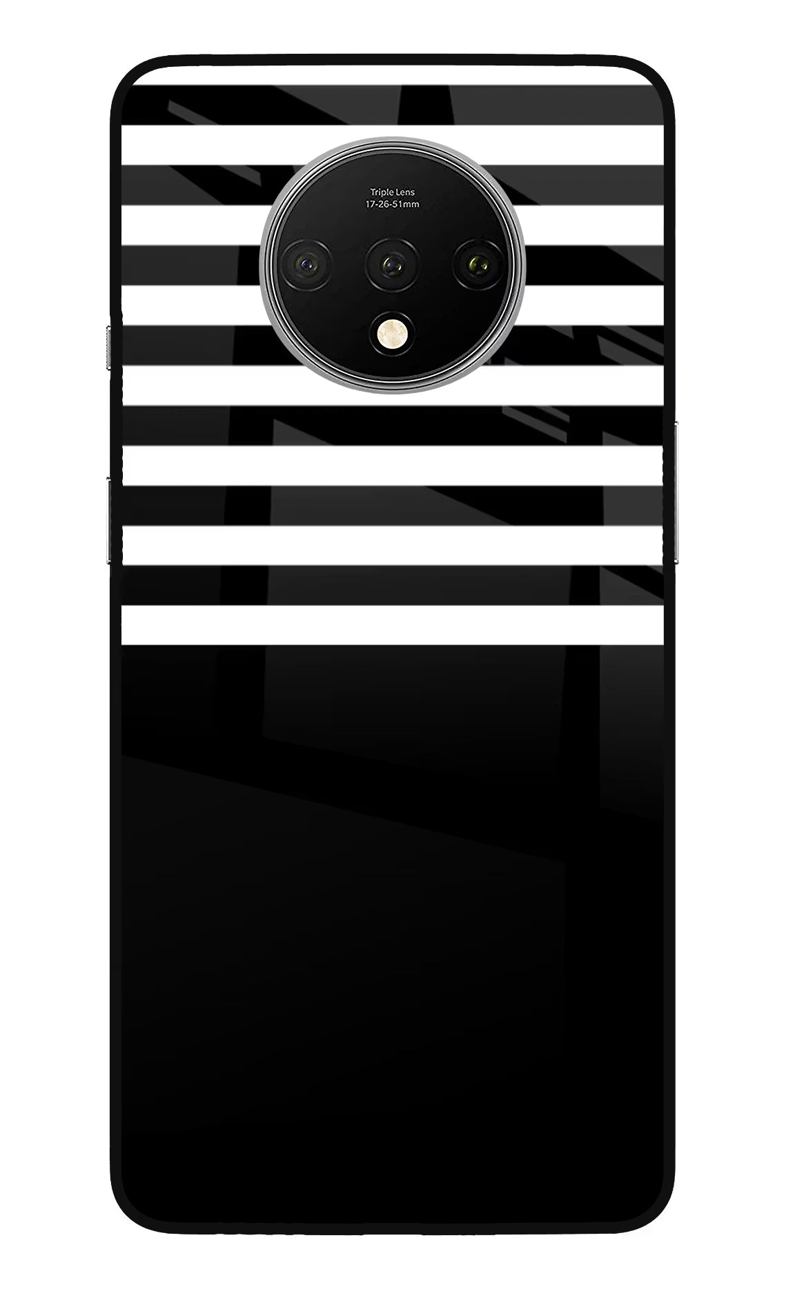 Black and White Print Oneplus 7T Glass Case - Black and White Print Oneplus 7T Glass Case Black and White Print Oneplus 7T Glass Case