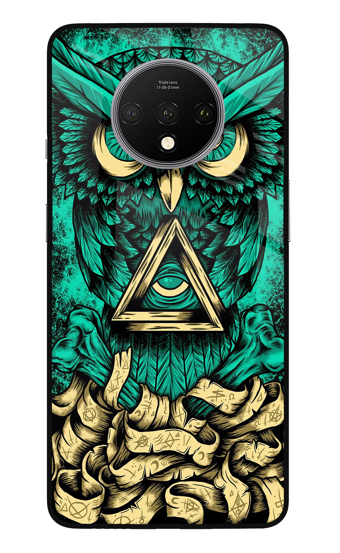 Green Owl Oneplus 7T Glass Case - Green Owl Oneplus 7T Glass Case Green Owl Oneplus 7T Glass Case
