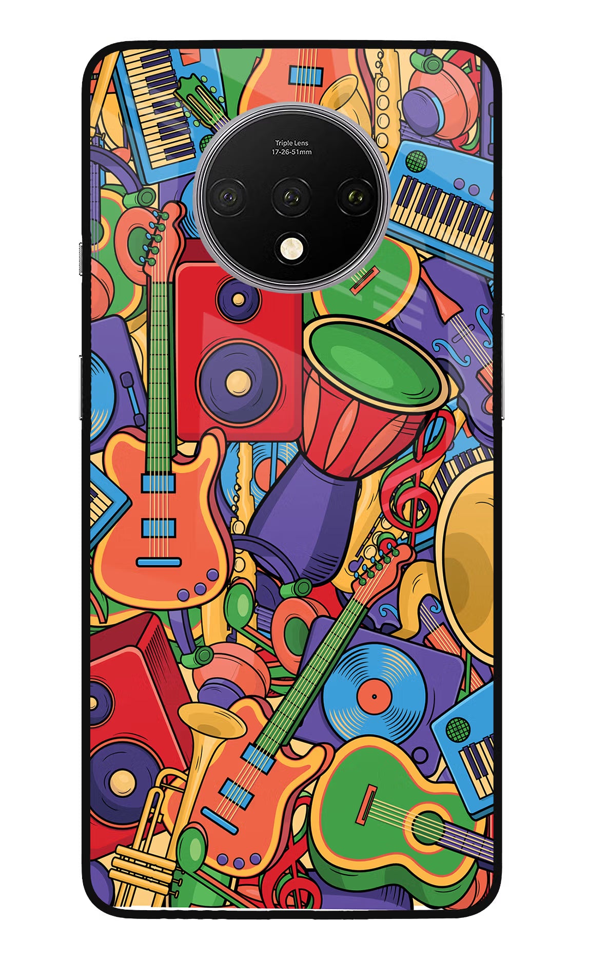 Music Instrument Doodle Oneplus 7T Glass Case - Music Instrument Doodle Oneplus 7T Glass Case Music Instrument Doodle Oneplus 7T Glass Case