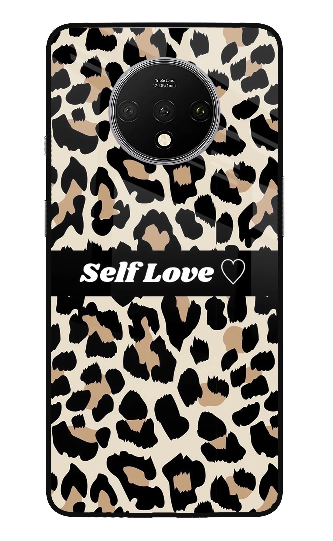 Leopard Print Self Love Oneplus 7T Glass Case - Leopard Print Self Love Oneplus 7T Glass Case Leopard Print Self Love Oneplus 7T Glass Case