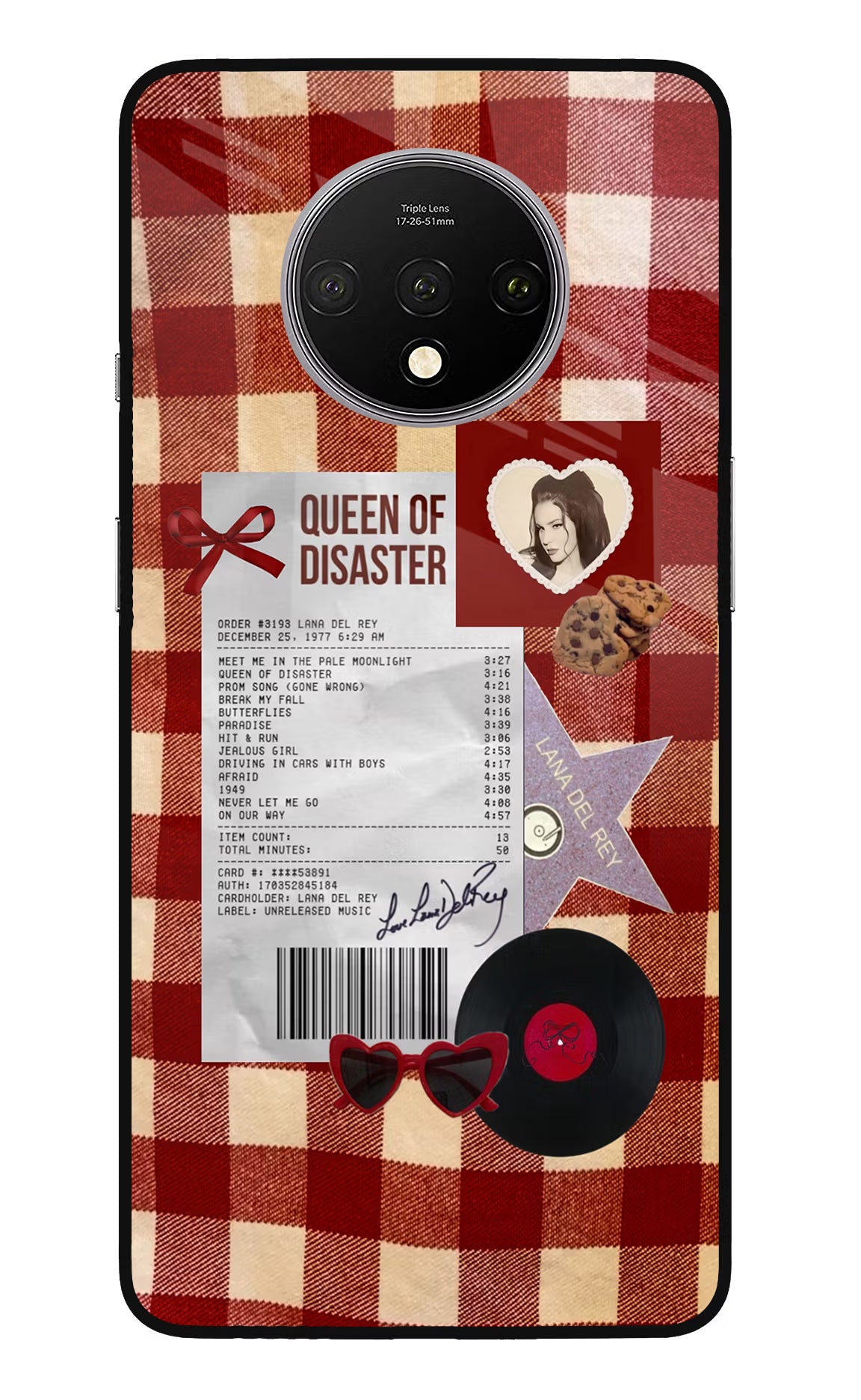 Queen of Disaster Oneplus 7T Glass Case - Queen of Disaster Oneplus 7T Glass Case Queen of Disaster Oneplus 7T Glass Case