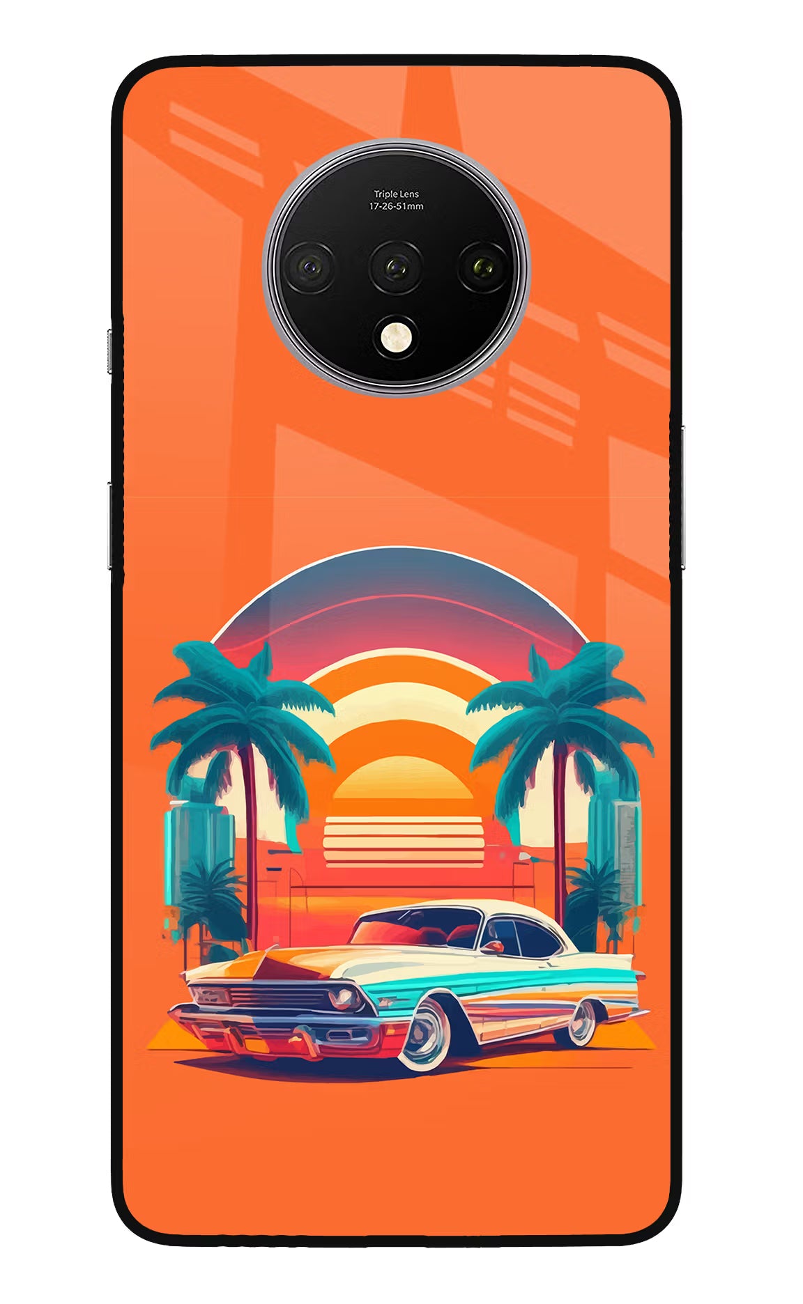 Palm Drive 80s Oneplus 7T Glass Case - Palm Drive 80s Oneplus 7T Glass Case Palm Drive 80s Oneplus 7T Glass Case
