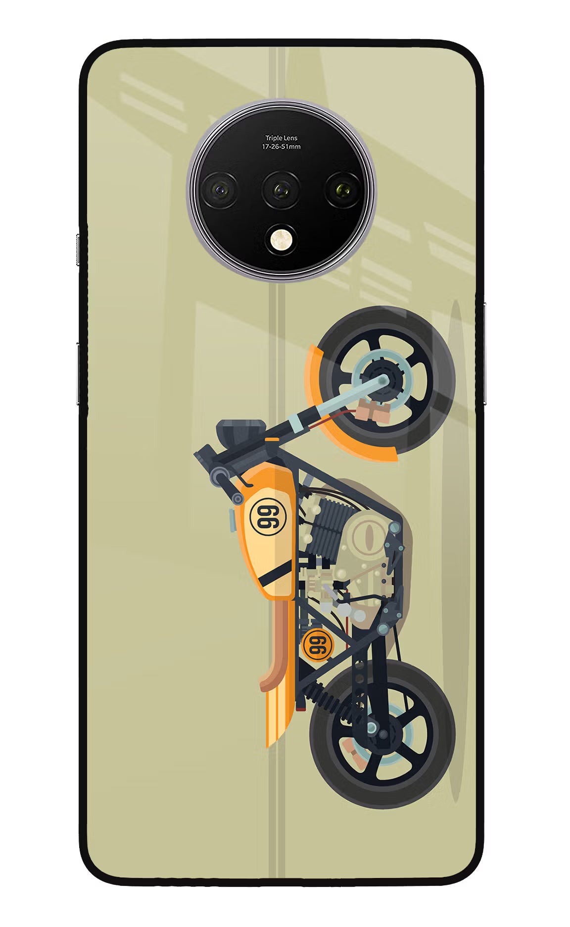 Vertical Speedster Oneplus 7T Glass Case - Vertical Speedster Oneplus 7T Glass Case Vertical Speedster Oneplus 7T Glass Case