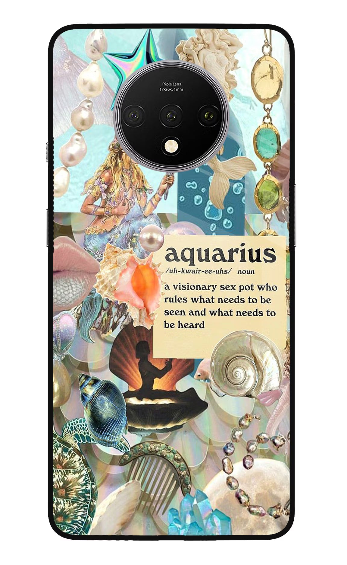 Aquarius Zodiac Oneplus 7T Glass Case - Aquarius Zodiac Oneplus 7T Glass Case Aquarius Zodiac Oneplus 7T Glass Case