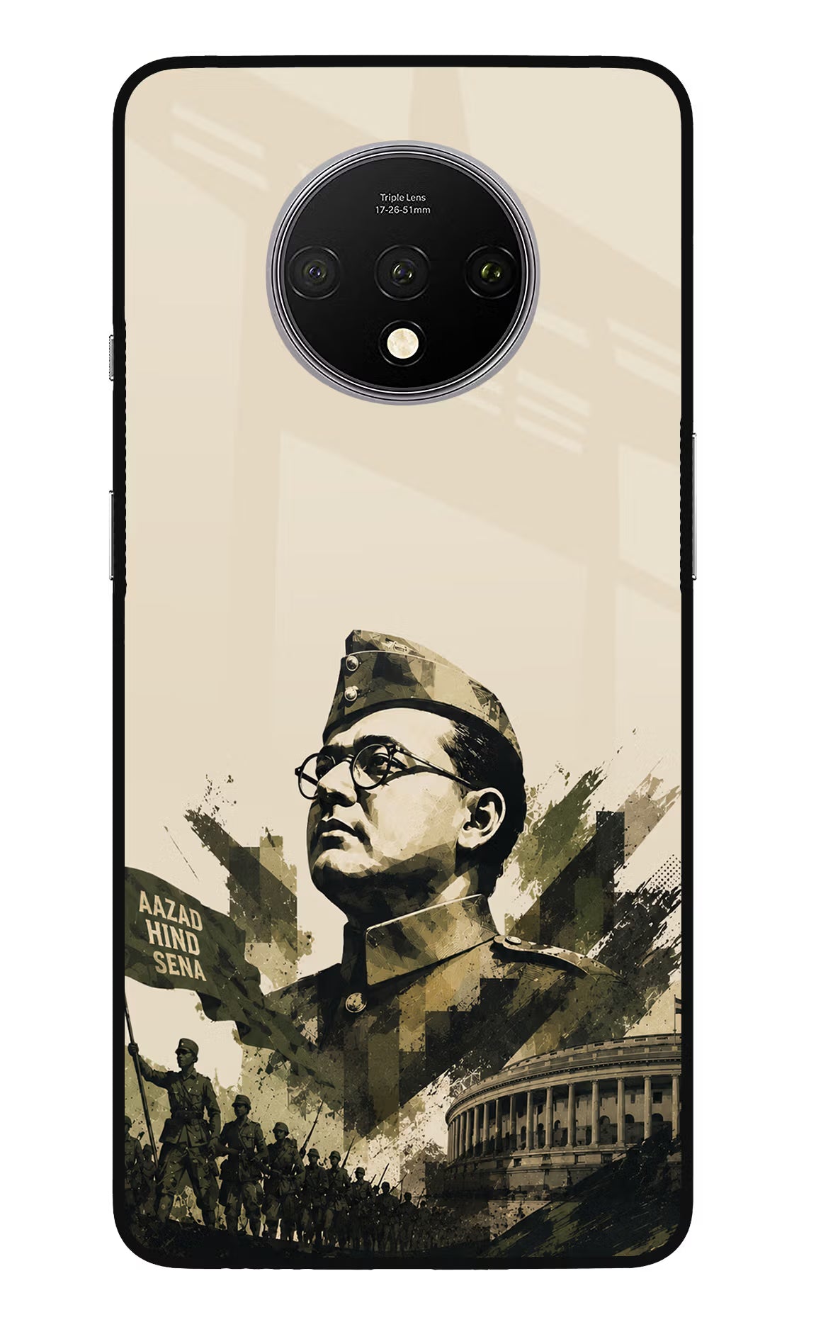 Netaji Rising Oneplus 7T Glass Case - Netaji Rising Oneplus 7T Glass Case Netaji Rising Oneplus 7T Glass Case