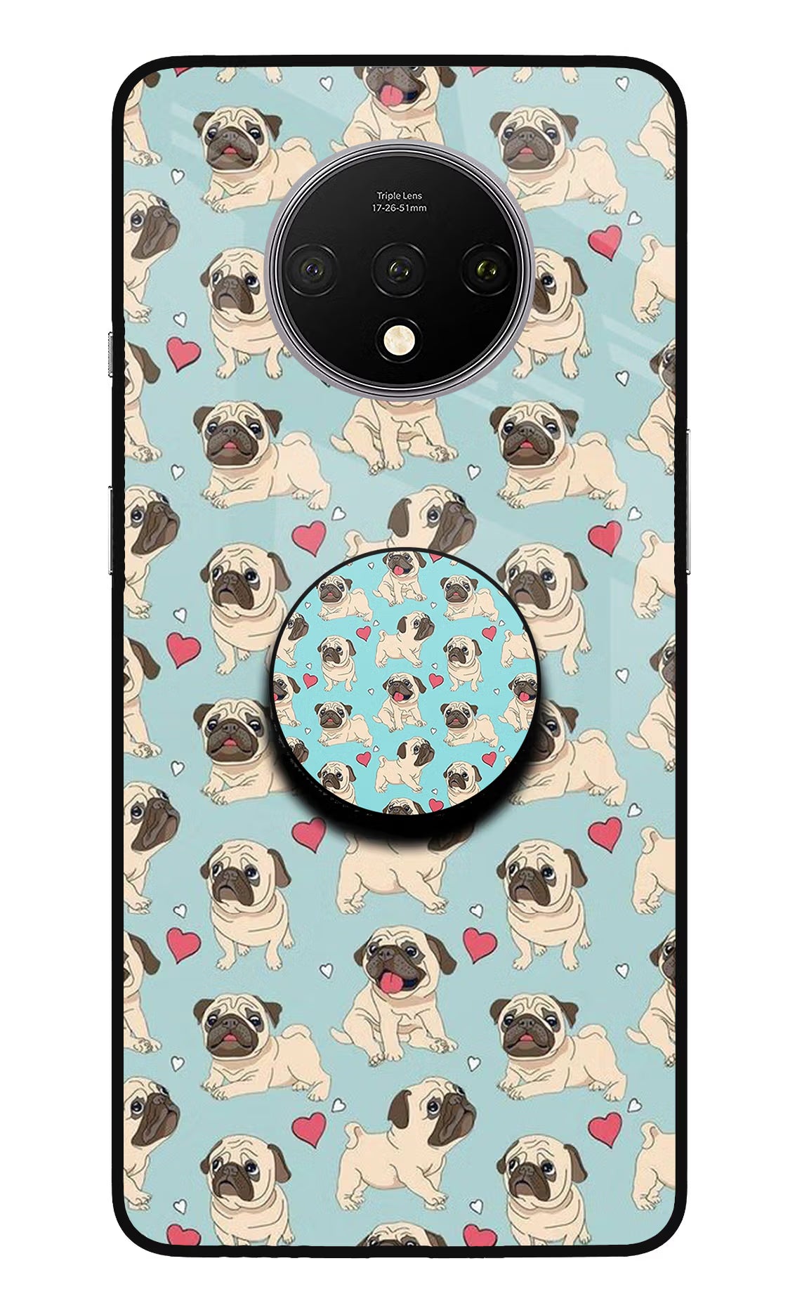 Pug Dog Oneplus 7T Glass Case - Pug Dog Oneplus 7T Glass Case Pug Dog Oneplus 7T Glass Case