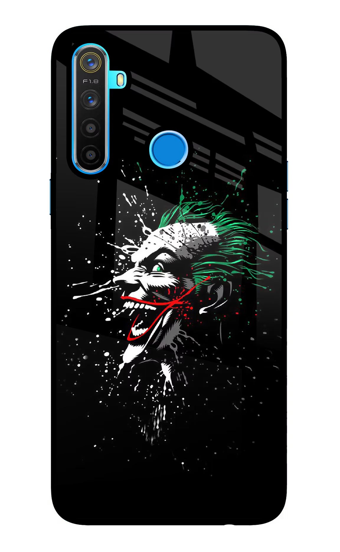 Joker Realme 5/5i/5s Glass Case - Joker Realme 5/5i/5s Glass Case Joker Realme 5/5i/5s Glass Case