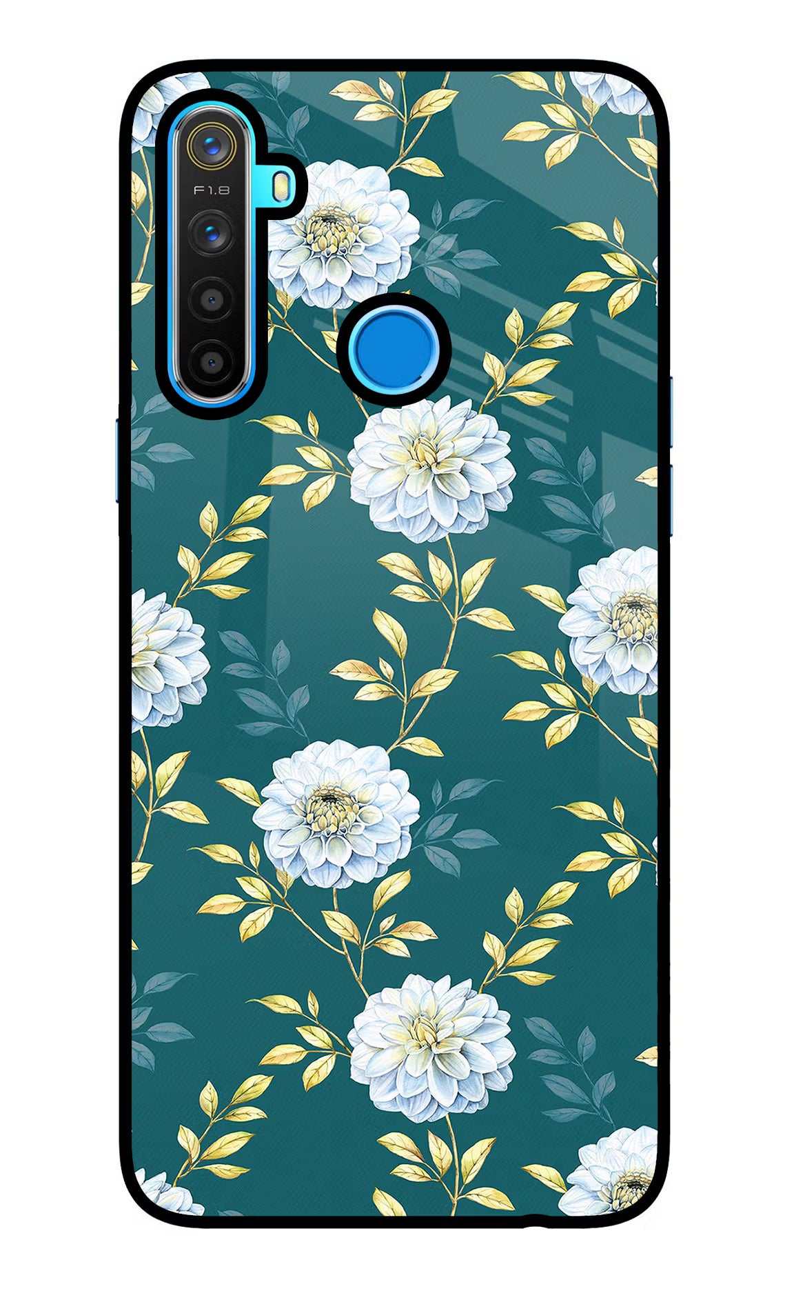 Flowers Realme 5/5i/5s Glass Case - Flowers Realme 5/5i/5s Glass Case Flowers Realme 5/5i/5s Glass Case
