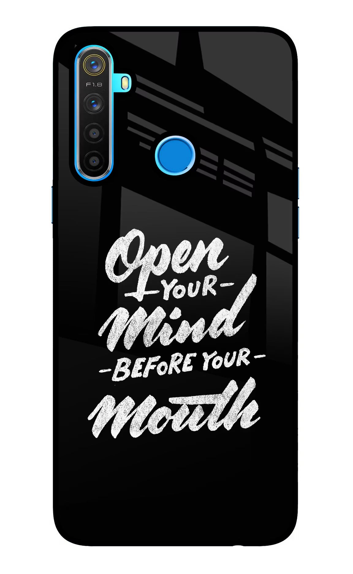 Open Your Mind Before Your Mouth Realme 5/5i/5s Glass Case - Open Your Mind Before Your Mouth Realme 5/5i/5s Glass Case Open Your Mind Before Your Mouth Realme 5/5i/5s Glass Case