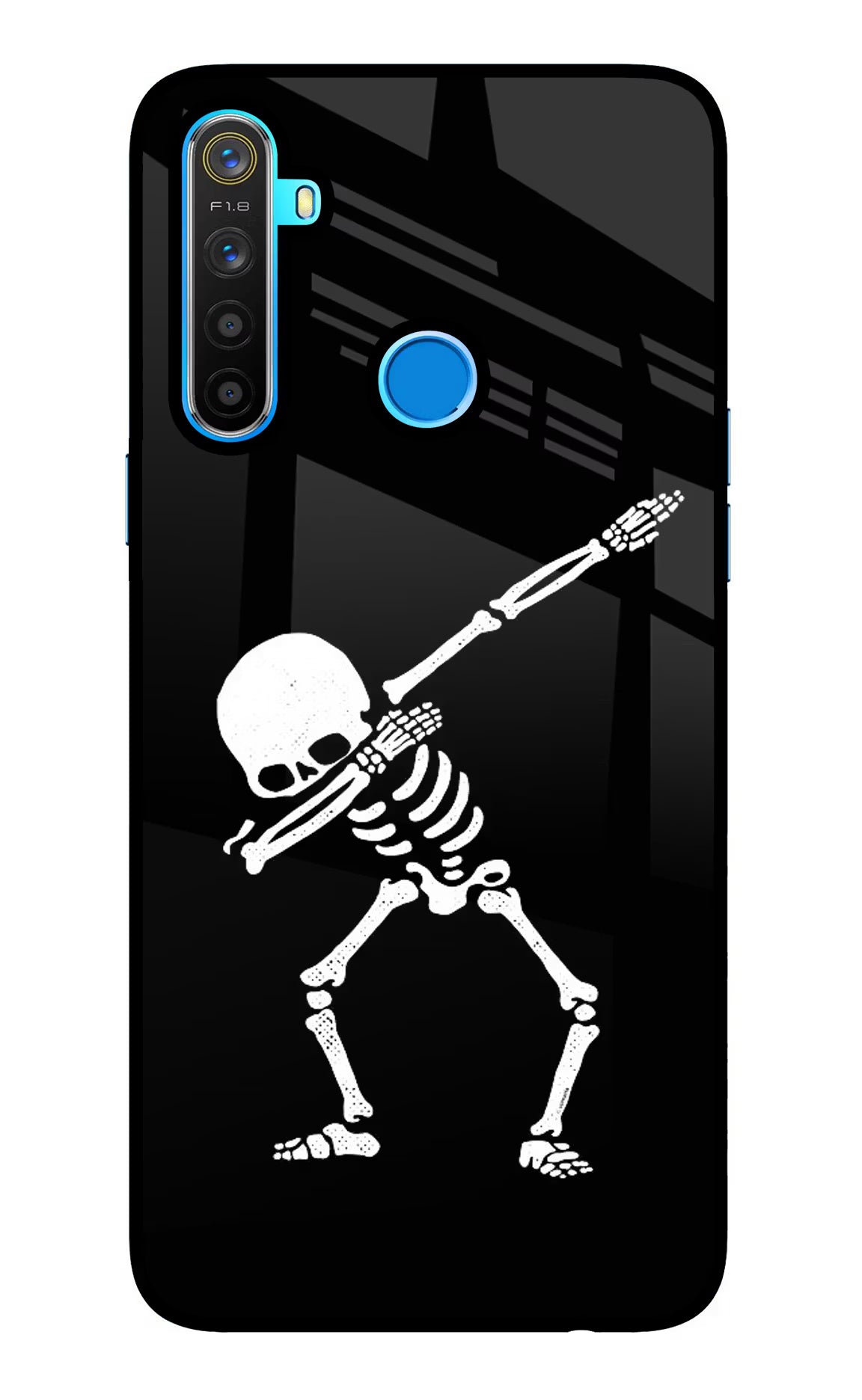Dabbing Skeleton Art Realme 5/5i/5s Glass Case - Dabbing Skeleton Art Realme 5/5i/5s Glass Case Dabbing Skeleton Art Realme 5/5i/5s Glass Case