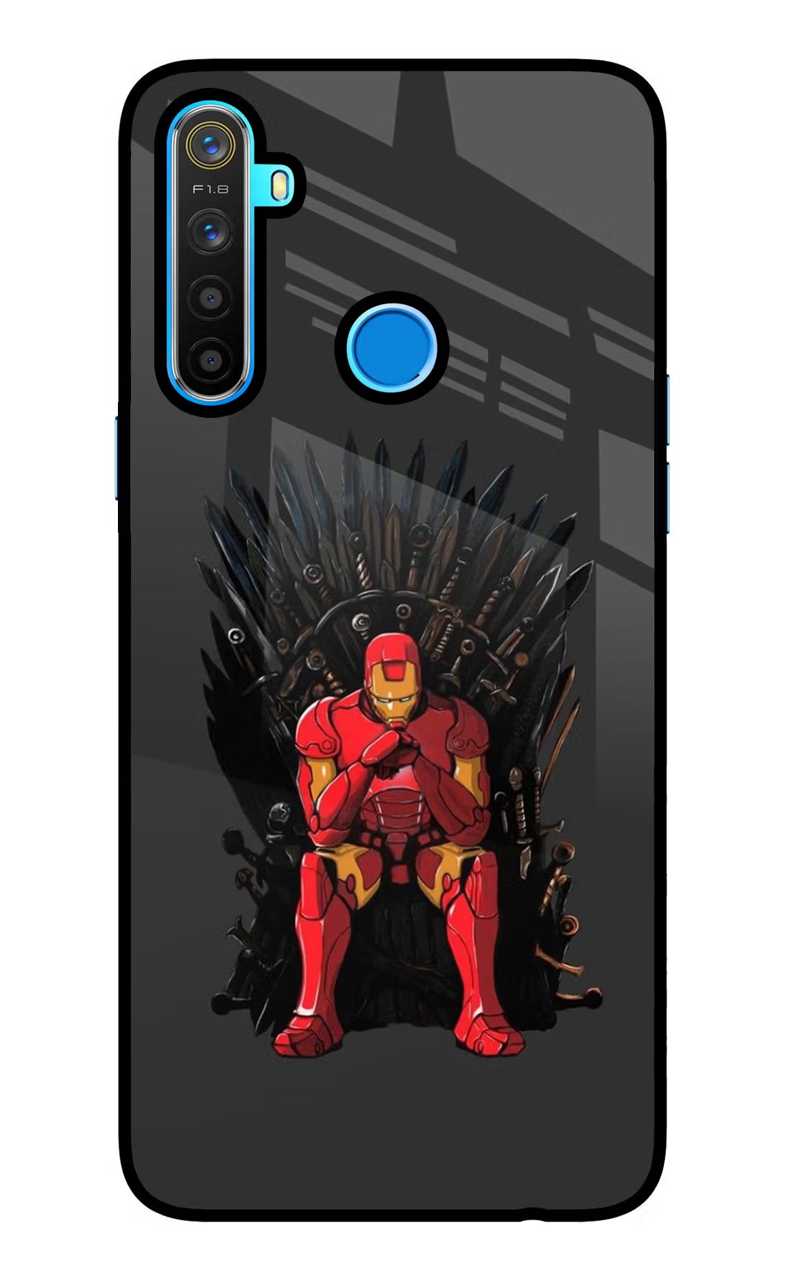 Ironman Throne Realme 5/5i/5s Glass Case - Ironman Throne Realme 5/5i/5s Glass Case Ironman Throne Realme 5/5i/5s Glass Case