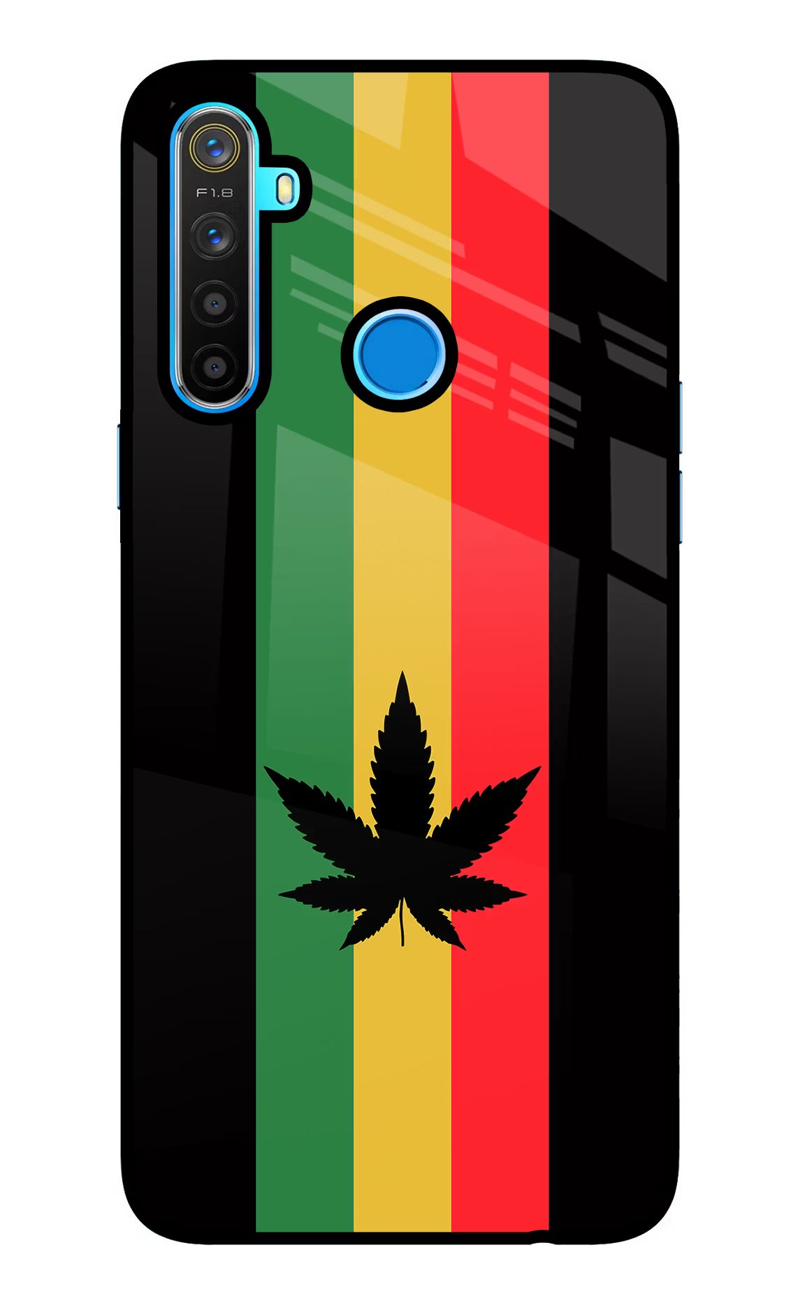 Weed Flag Realme 5/5i/5s Glass Case - Weed Flag Realme 5/5i/5s Glass Case Weed Flag Realme 5/5i/5s Glass Case