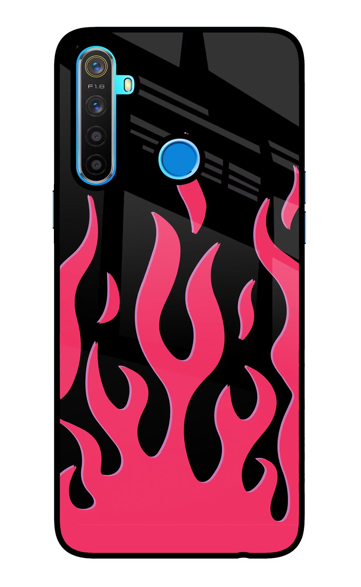 Fire Flames Realme 5/5i/5s Glass Case - Fire Flames Realme 5/5i/5s Glass Case Fire Flames Realme 5/5i/5s Glass Case