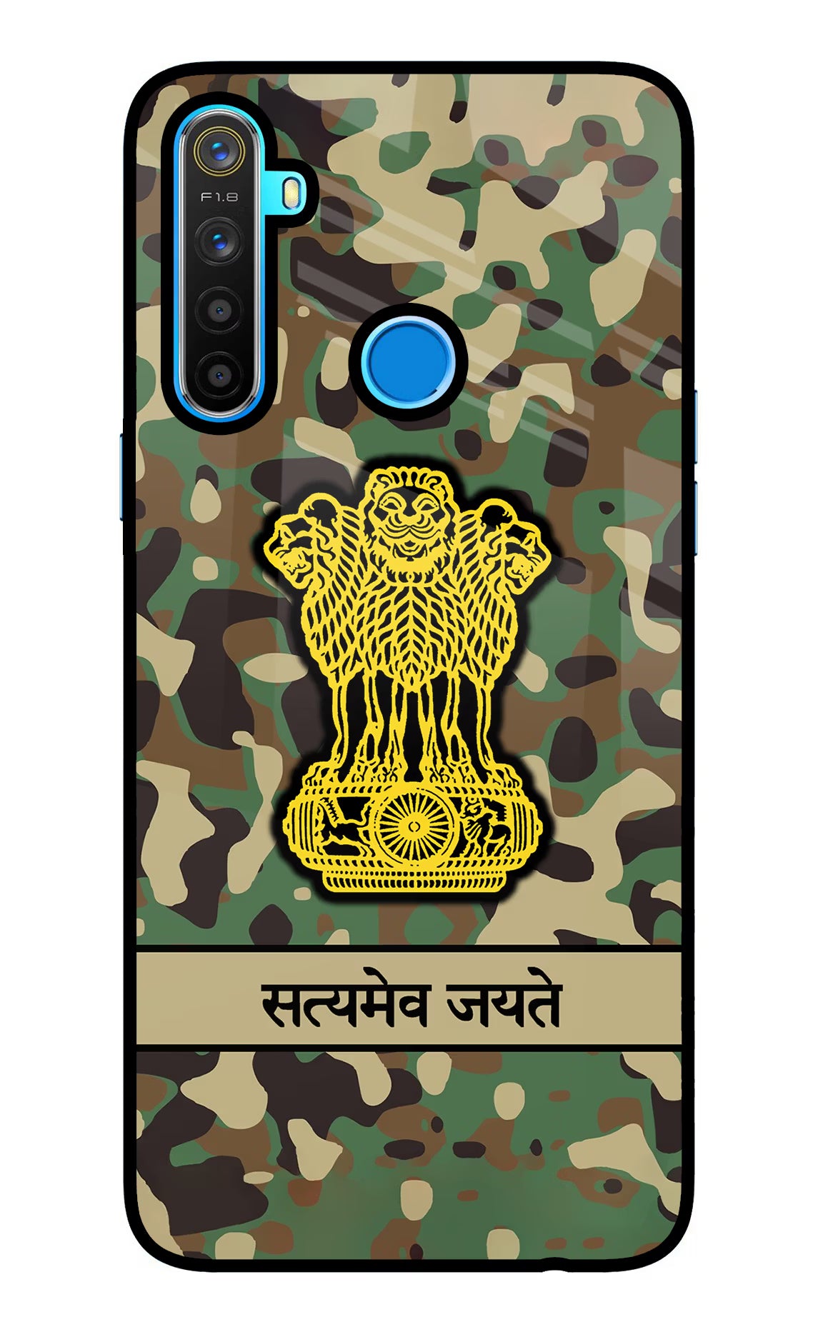 Satyamev Jayate Army Realme 5/5i/5s Glass Case - Satyamev Jayate Army Realme 5/5i/5s Glass Case Satyamev Jayate Army Realme 5/5i/5s Glass Case