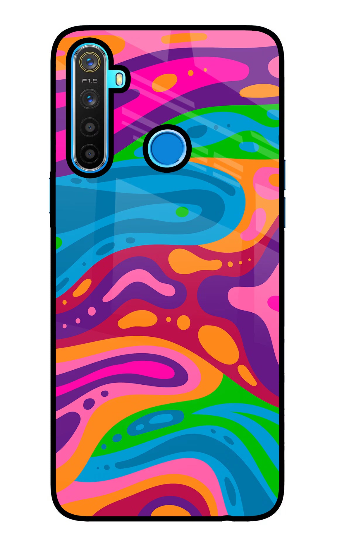 Trippy Pattern Realme 5/5i/5s Glass Case - Trippy Pattern Realme 5/5i/5s Glass Case Trippy Pattern Realme 5/5i/5s Glass Case