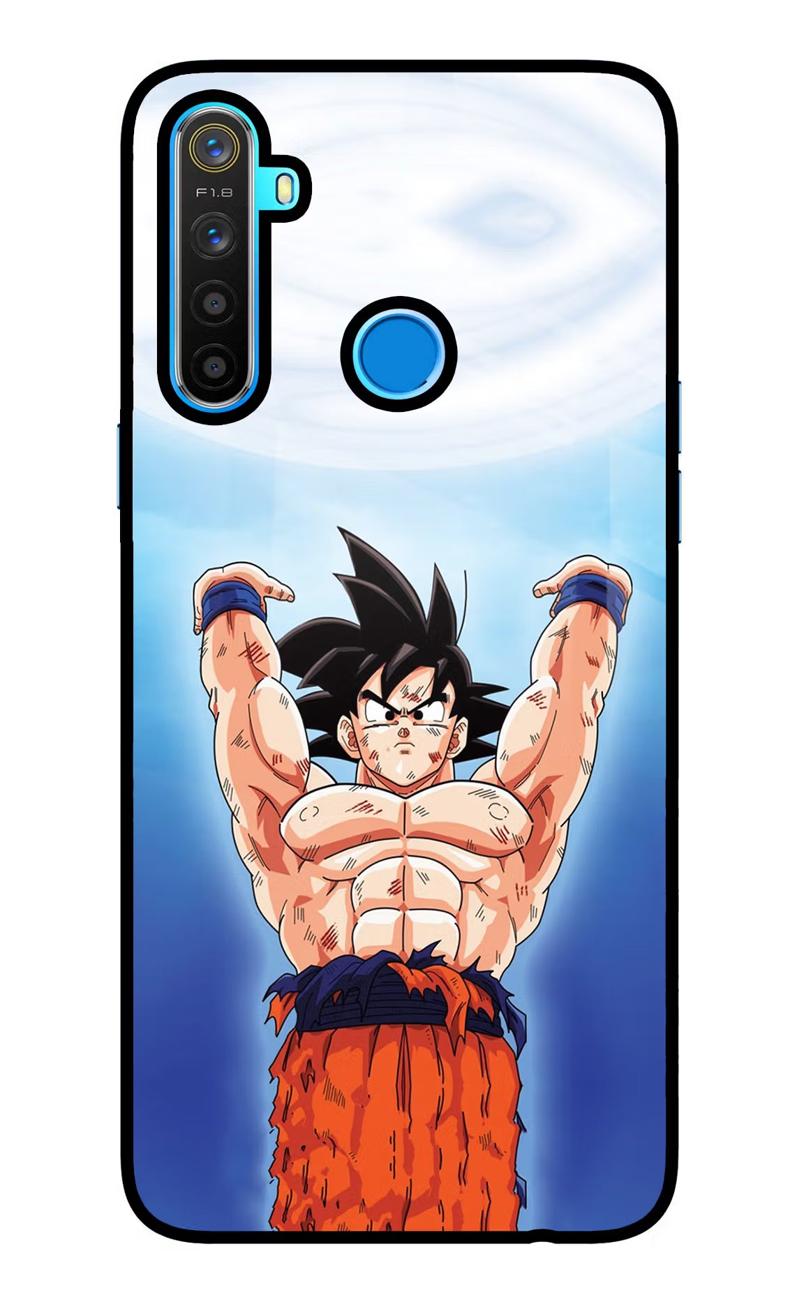 Goku Power Realme 5/5i/5s Glass Case - Goku Power Realme 5/5i/5s Glass Case Goku Power Realme 5/5i/5s Glass Case