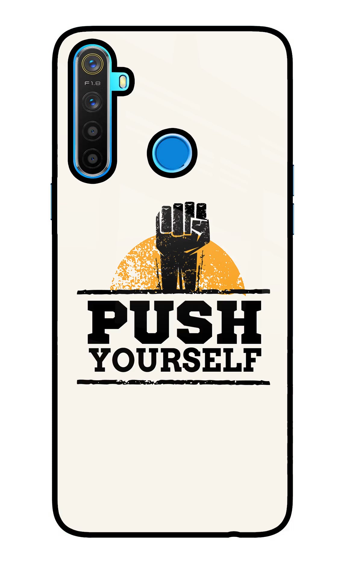 Push Yourself Realme 5/5i/5s Glass Case - Push Yourself Realme 5/5i/5s Glass Case Push Yourself Realme 5/5i/5s Glass Case