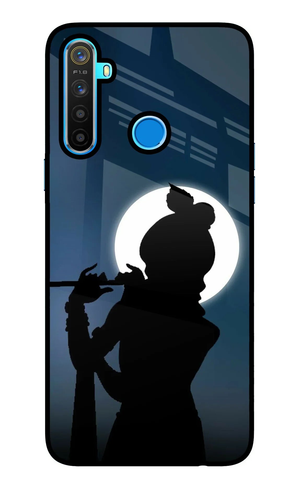 Shri Krishna Silhouette Realme 5/5i/5s Glass Case - Shri Krishna Silhouette Realme 5/5i/5s Glass Case Shri Krishna Silhouette Realme 5/5i/5s Glass Case