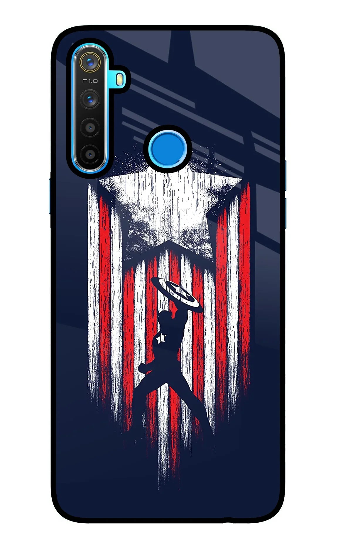 Captain America Marvel Art Realme 5/5i/5s Glass Case - Captain America Marvel Art Realme 5/5i/5s Glass Case Captain America Marvel Art Realme 5/5i/5s Glass Case