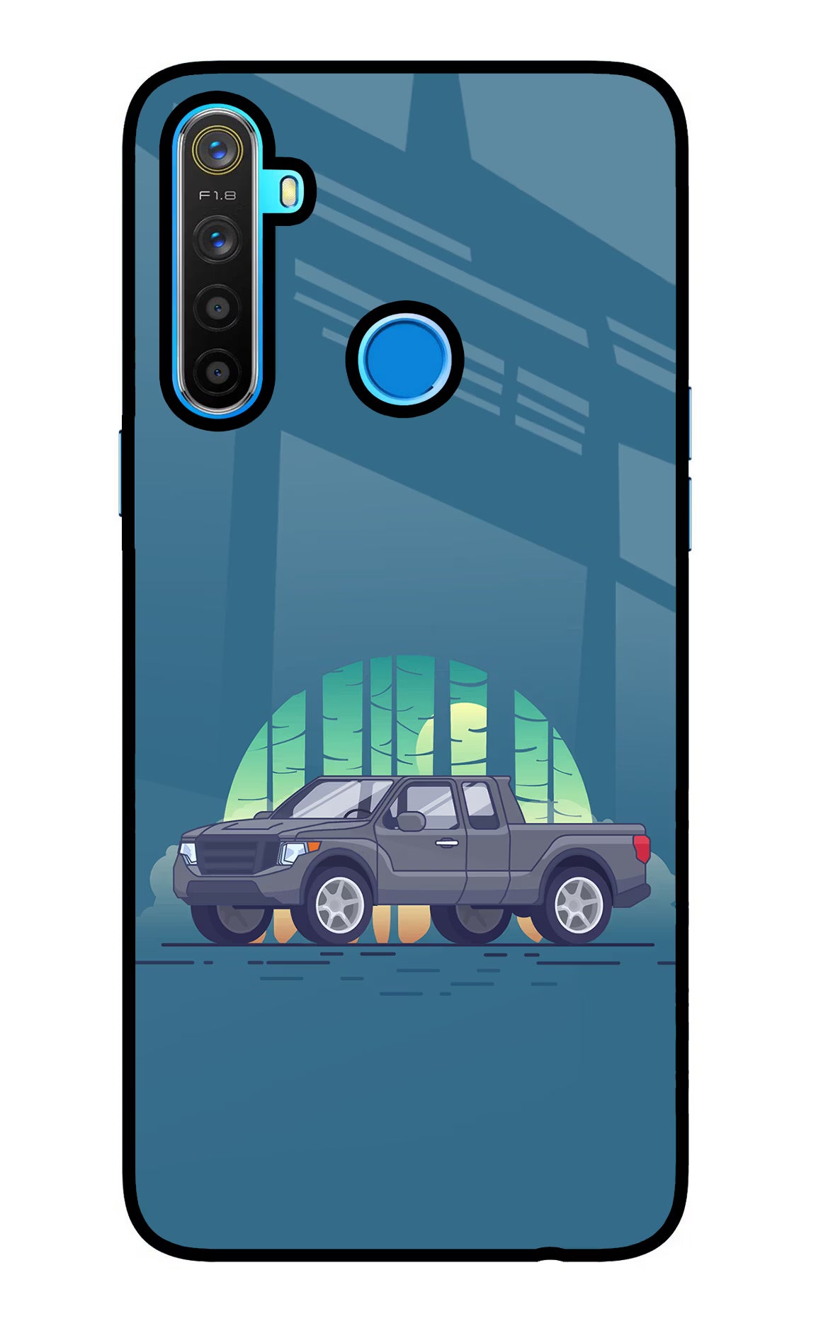 Retro Garage Vibe Realme 5/5i/5s Glass Case - Retro Garage Vibe Realme 5/5i/5s Glass Case Retro Garage Vibe Realme 5/5i/5s Glass Case