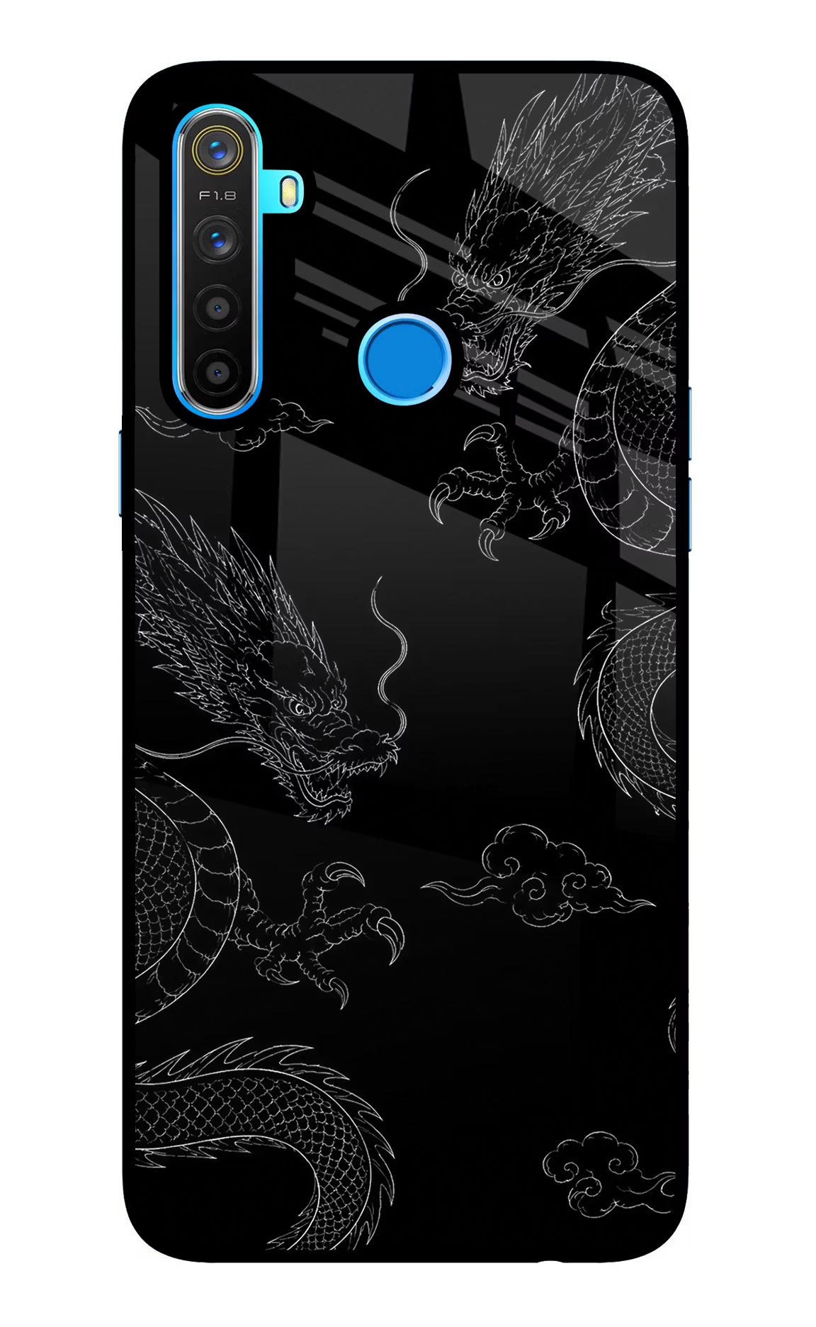 Twin Dragons Realme 5/5i/5s Glass Case - Twin Dragons Realme 5/5i/5s Glass Case Twin Dragons Realme 5/5i/5s Glass Case