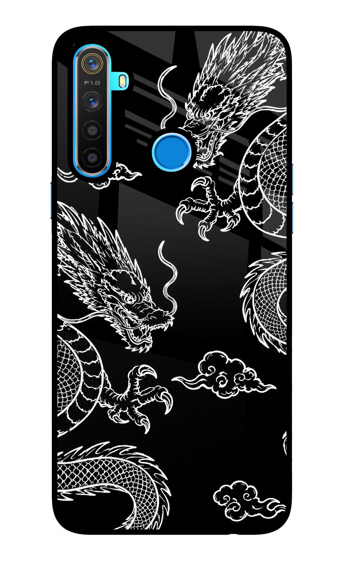 Twin Dragons Realme 5/5i/5s Glass Case - Twin Dragons Realme 5/5i/5s Glass Case Twin Dragons Realme 5/5i/5s Glass Case