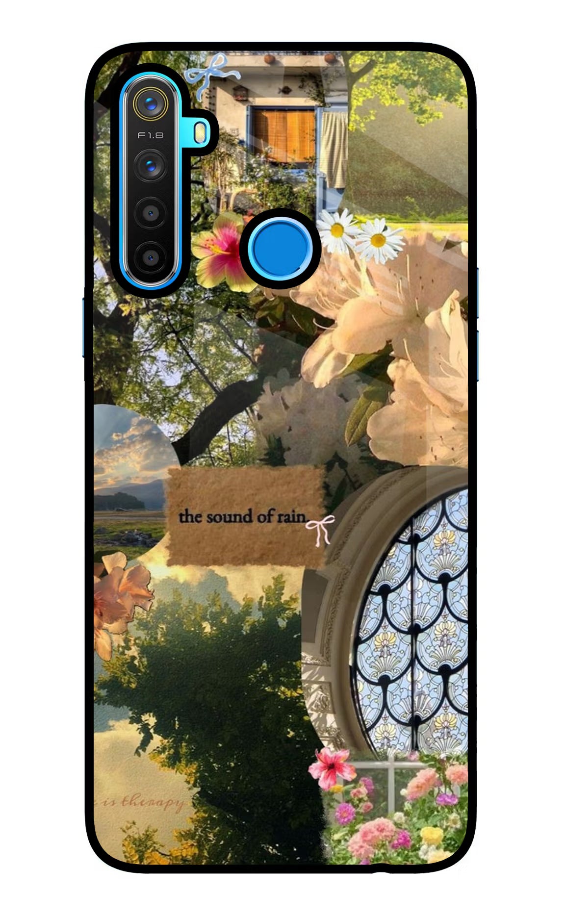 Rain Realme 5/5i/5s Glass Case - Rain Realme 5/5i/5s Glass Case Rain Realme 5/5i/5s Glass Case